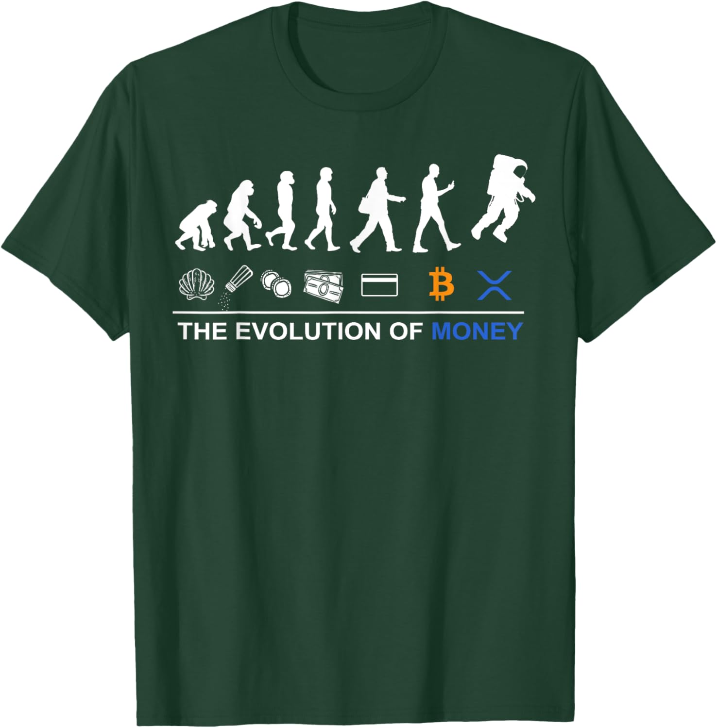 Sophisticated XRP T-Shirt - Celebrate Bitcoin's Evolution to the Moon - 15