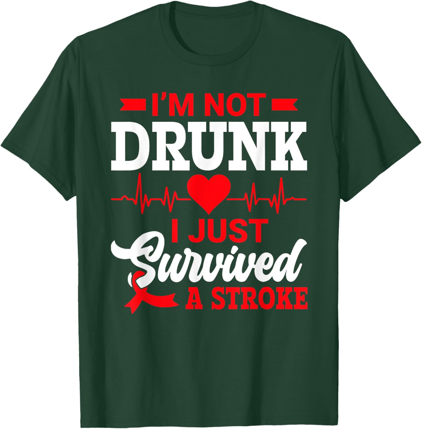 Humorous I'm Not Drunk T-Shirt for Stroke Survivors - Fun Gift Idea - 8