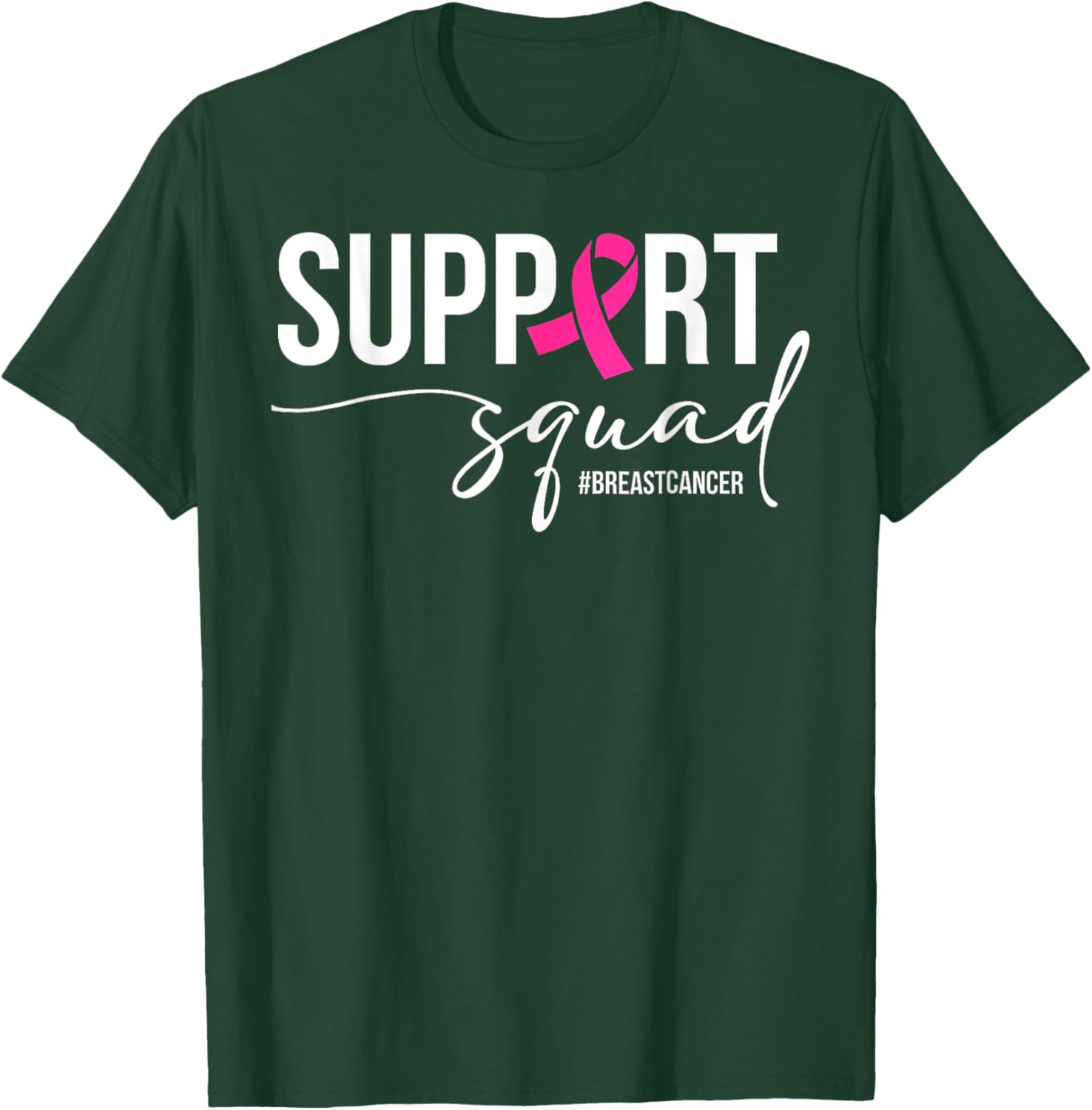 Breast Cancer Warrior Support Squad T-Shirt for Awareness and Empowerment - 3