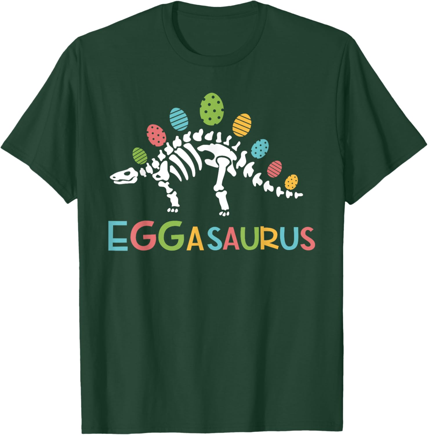 Eggasaurus Easter Stegosaurus Dinosaur Toddler T-Shirt for Boys - 12