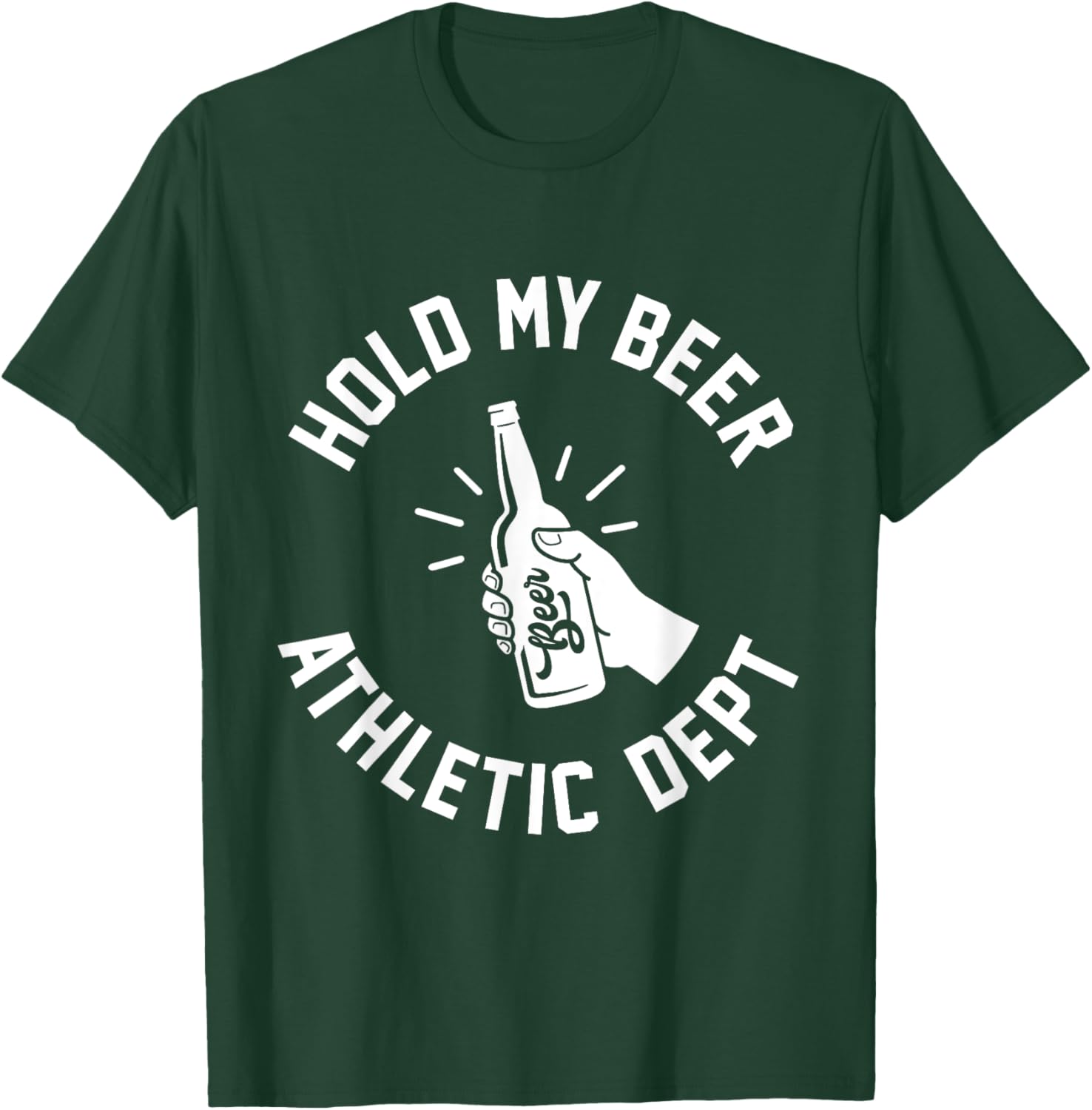 Hold My Beer Athletic Dept T-Shirt Fun Graphic Tee for Casual Wear - 14