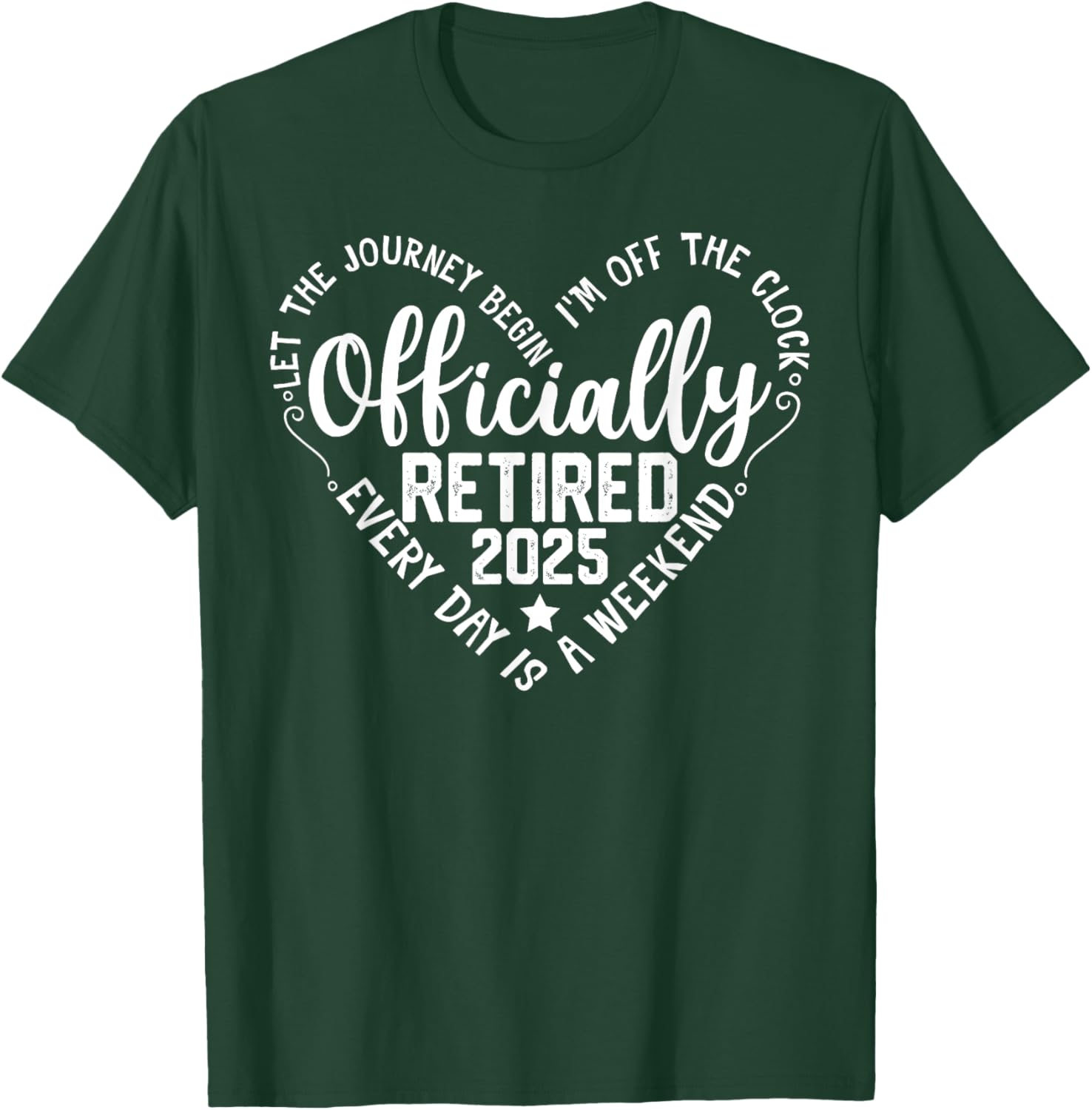 Officially Retired 2025 Heart T-Shirt for Women - Perfect Retirement Gift - 7