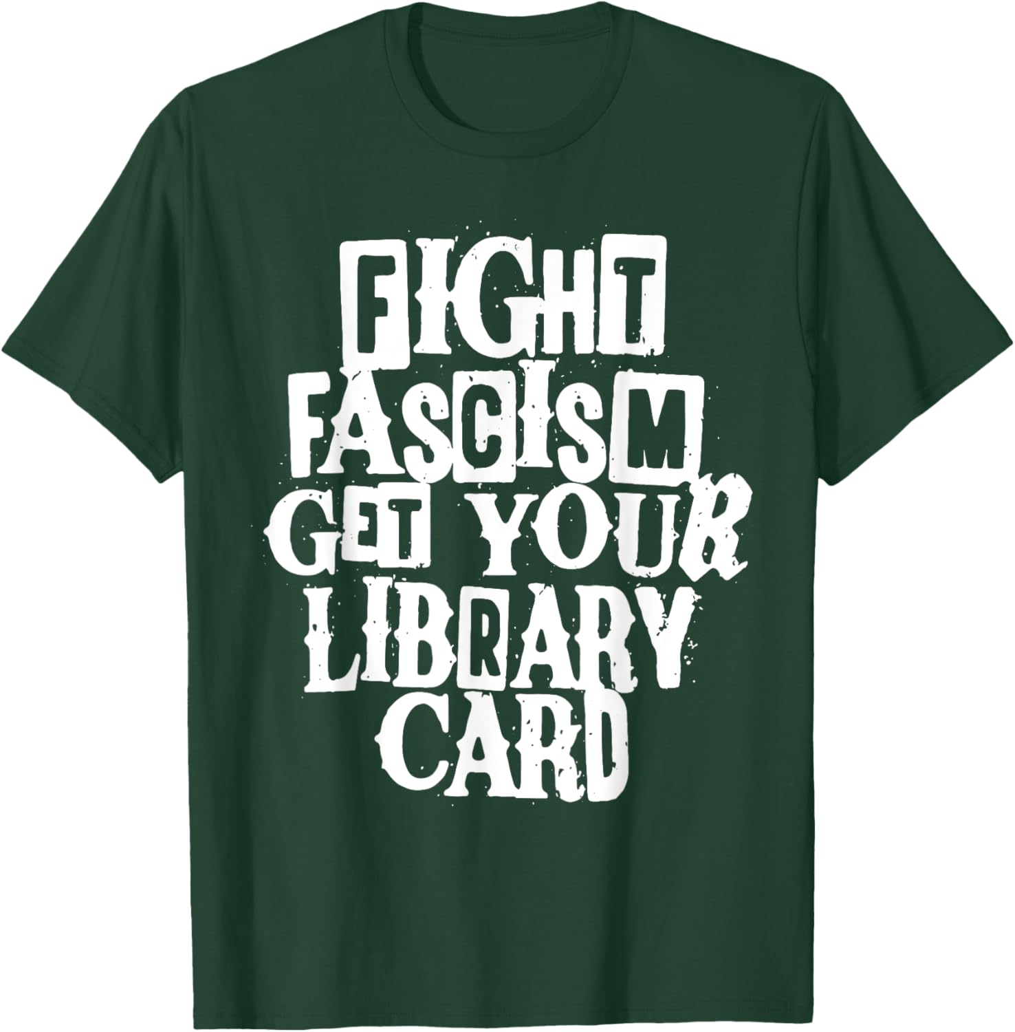 Fight Fascism Get Your Library Card T-Shirt for Book Lovers and Activists - 17