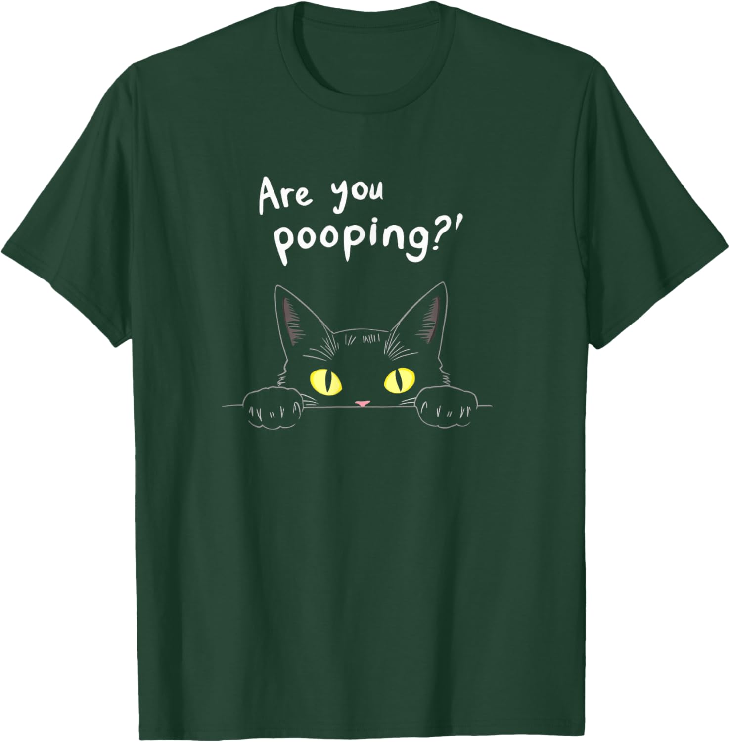 Funny Cat Pooping Humor T-Shirt for Cat Lovers - Cute Kitty Graphic Tee - 1