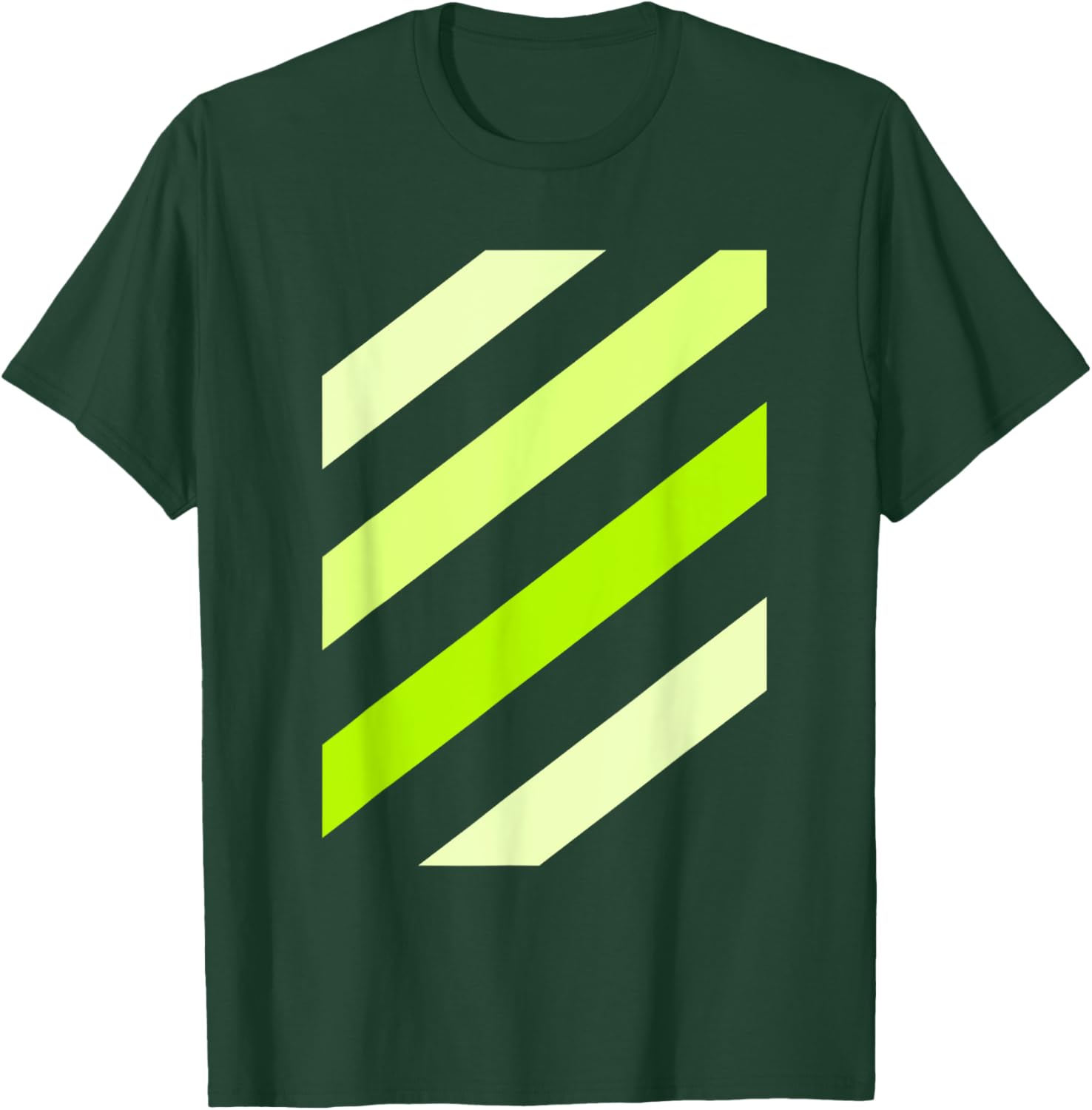 Stylish Green Stripe Graphic T-Shirt for Trendy Casual Wear - 4