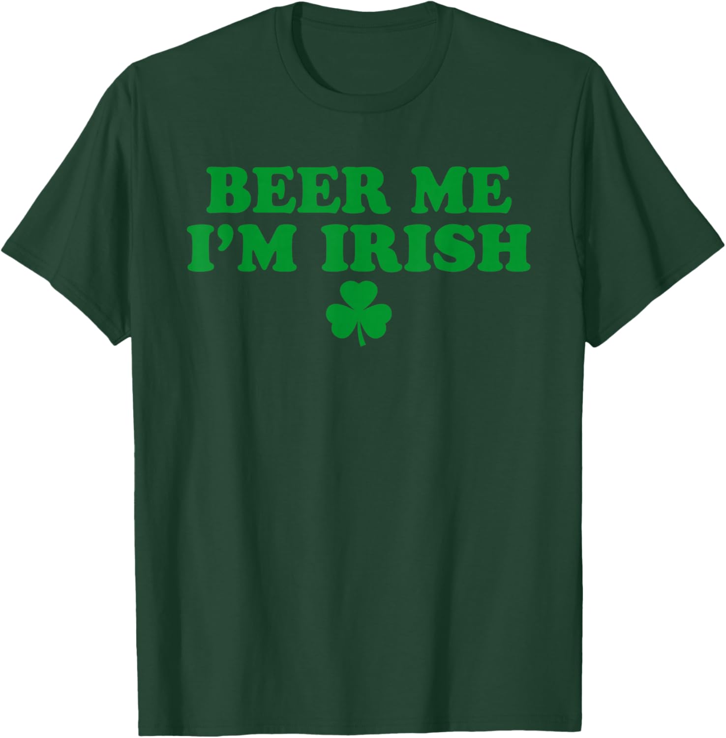 Funny Irish Shamrock Beer Me T-Shirt for St Patricks Day Celebration - 1