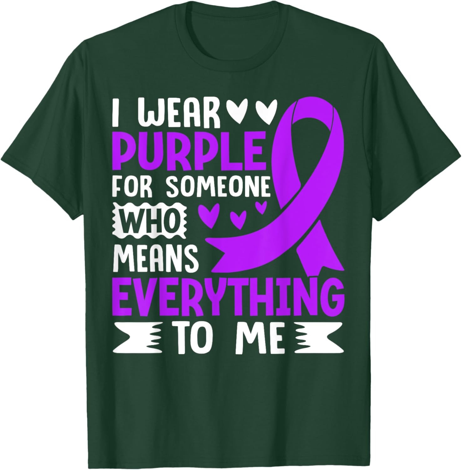 I Wear Purple T-Shirt for Someone Special - Meaningful Gift Apparel - 10
