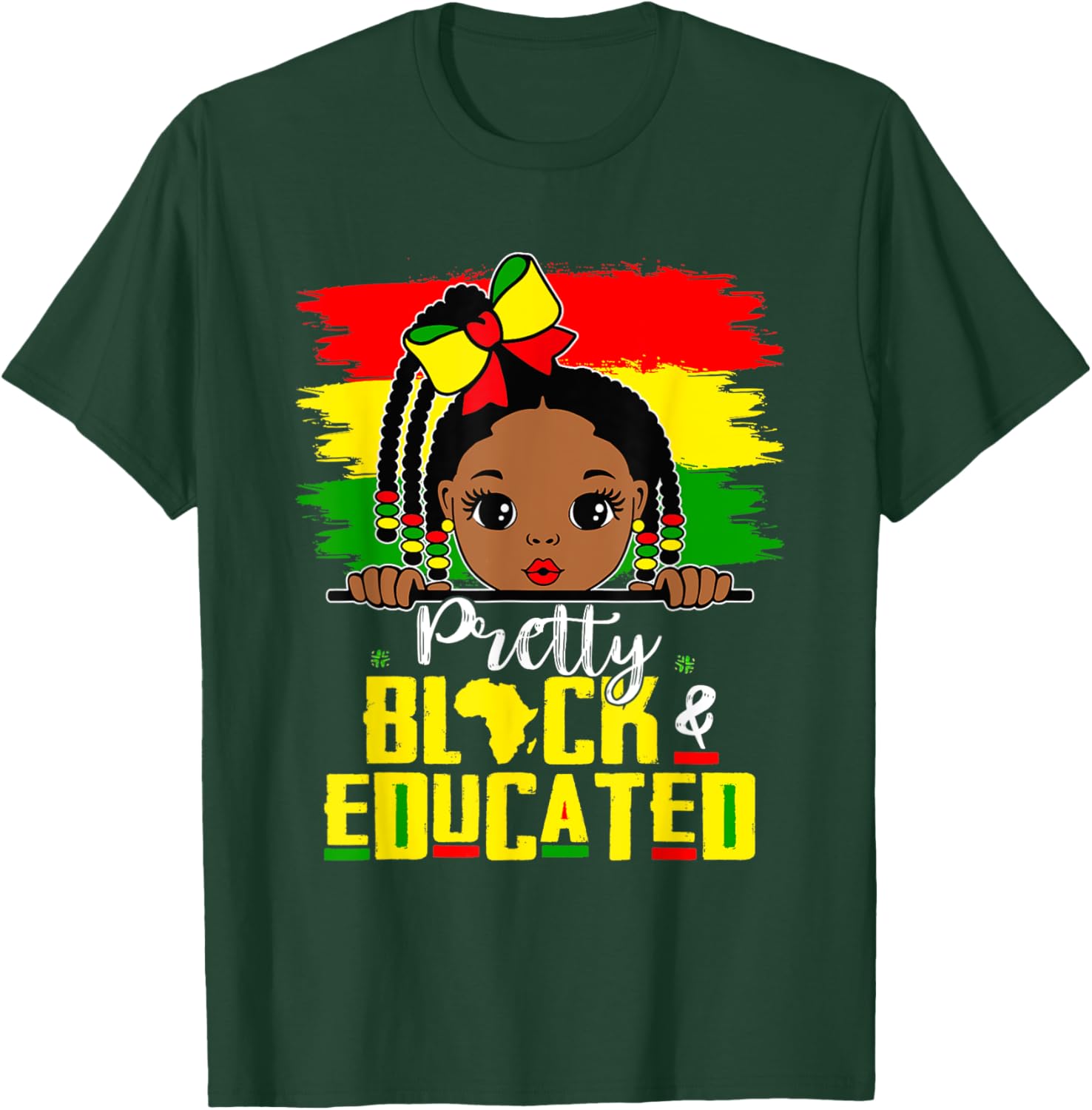 Pretty Black Educated Girls African History T-Shirt for Kids - 8