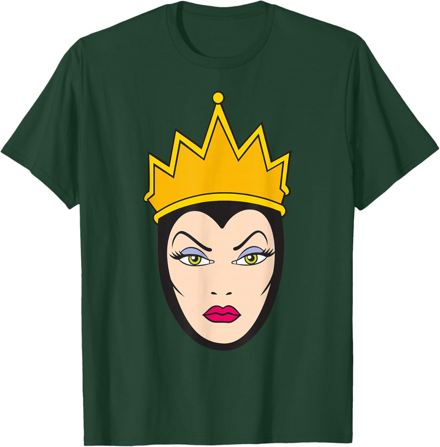 Disney Villains Evil Queen Big Face T-Shirt for Snow White Fans - 7