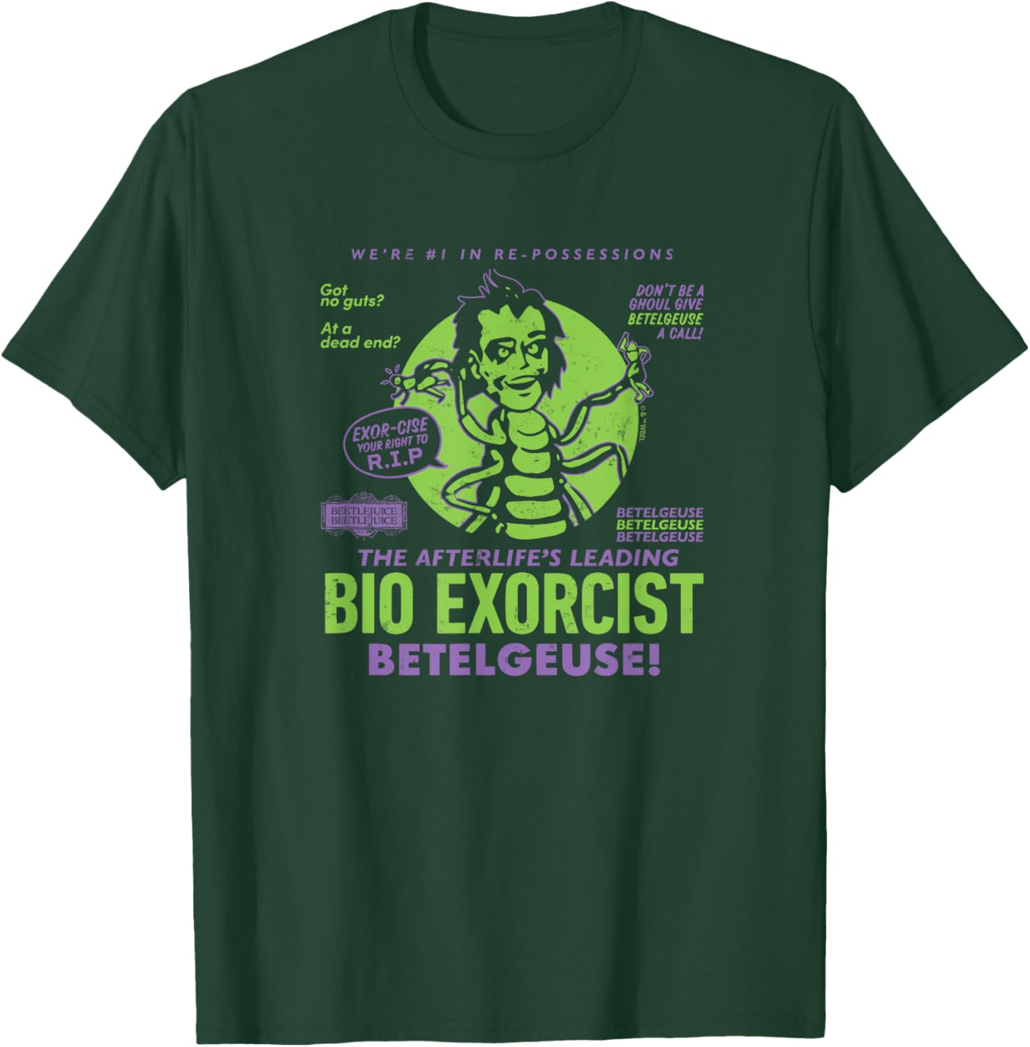 Beetlejuice Bio Exorcist Betelgeuse T-Shirt for Fans of Humor and Horror - 1