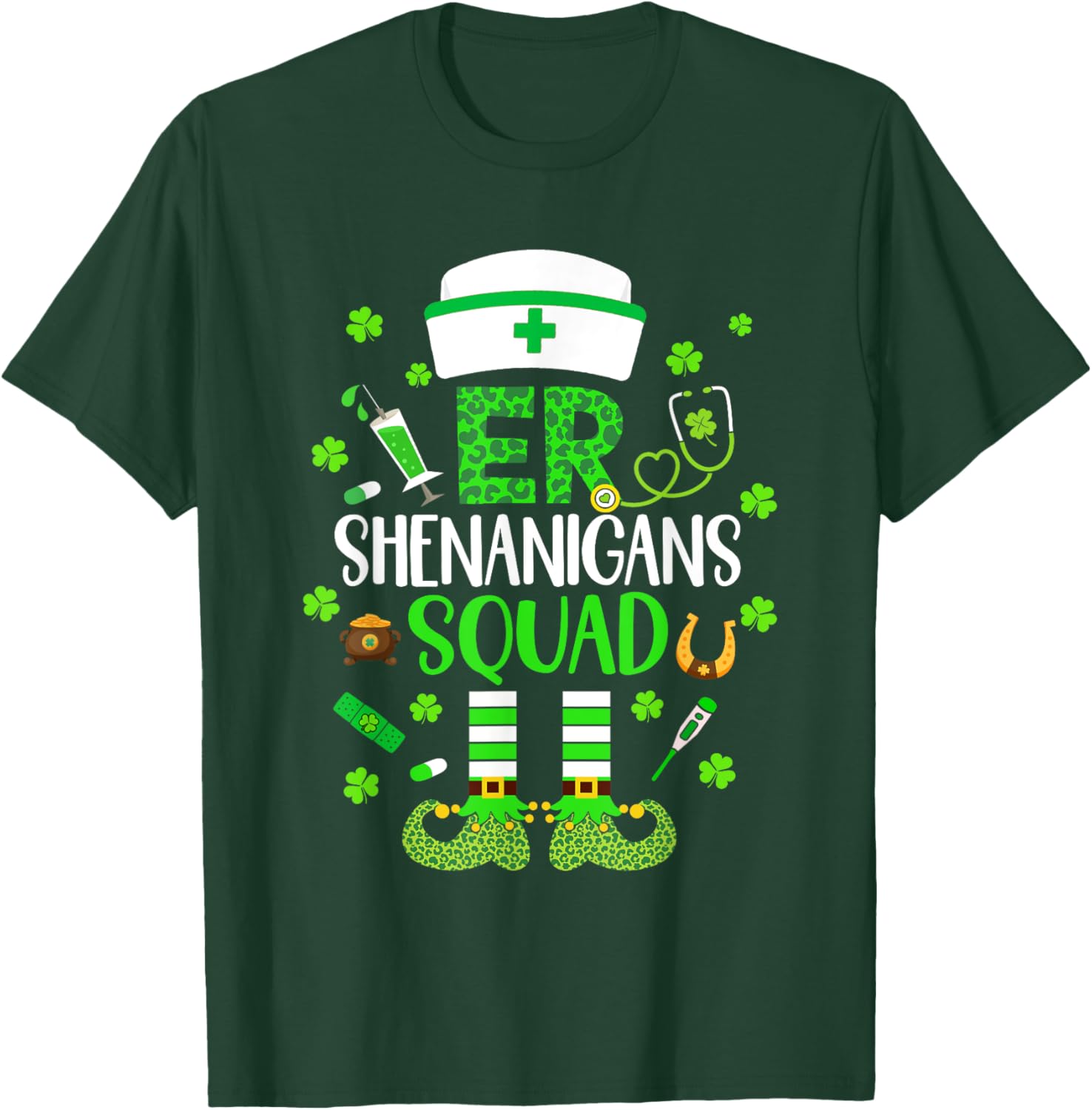 ER Nurse Shenanigans Squad St Patricks Day T-Shirt for Fun Emergencies - 6