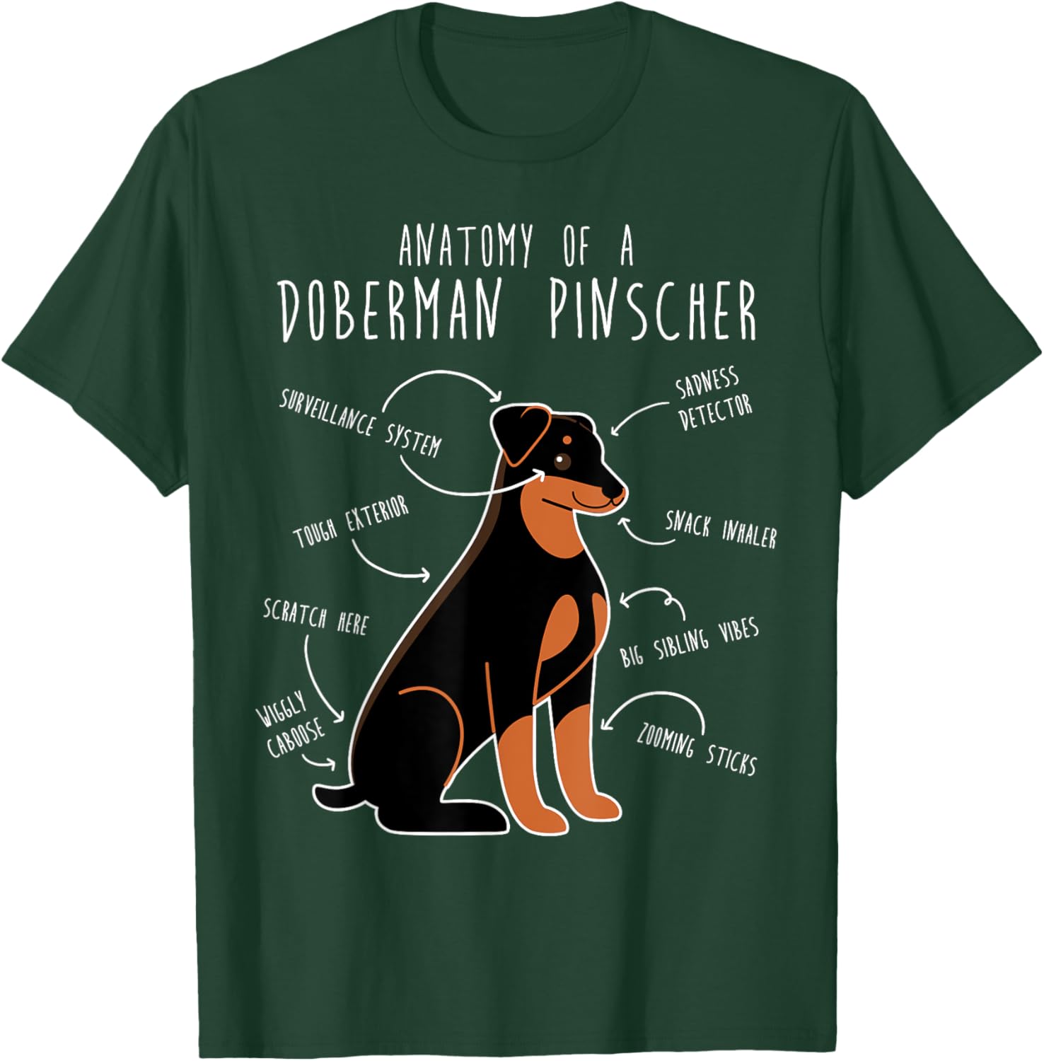 Cute Doberman Pinscher Floppy Ears T-Shirt for Proud Pet Moms - 6