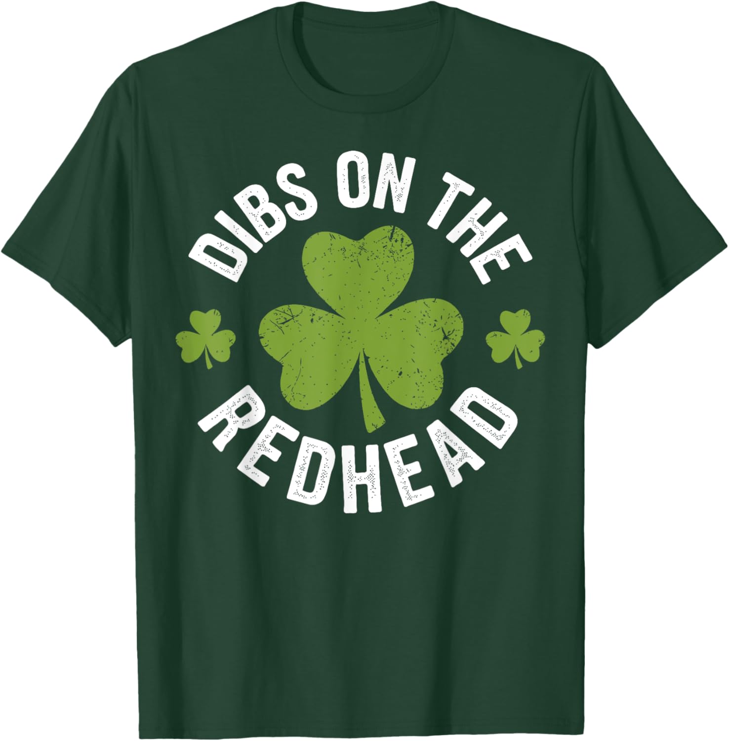 Dibs on the Redhead Funny St Patricks Day Shamrock T-Shirt for Women - 2