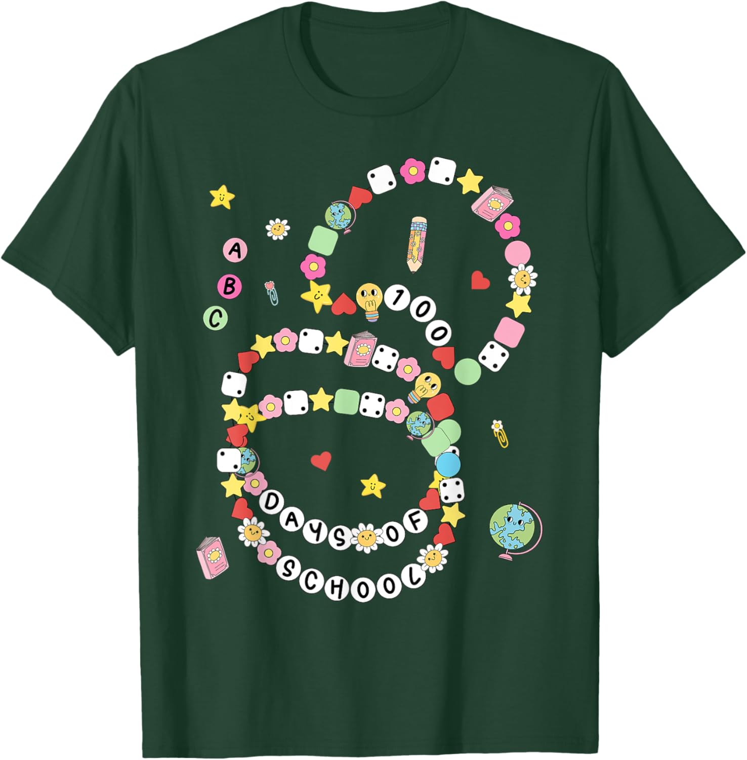 100 Days of School Bracelet and T-Shirt for Kids - Fun 100th Day Celebration - 13