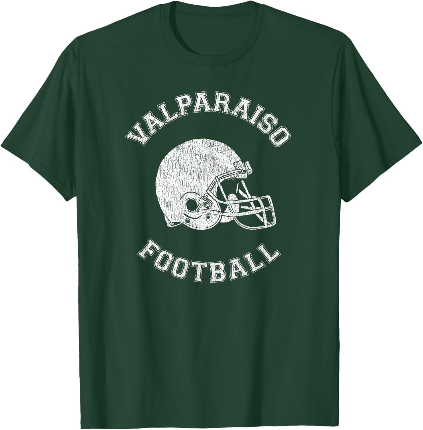 Valparaiso Retro 1980s Distressed Football T-Shirt for Vintage Style Lovers - 1