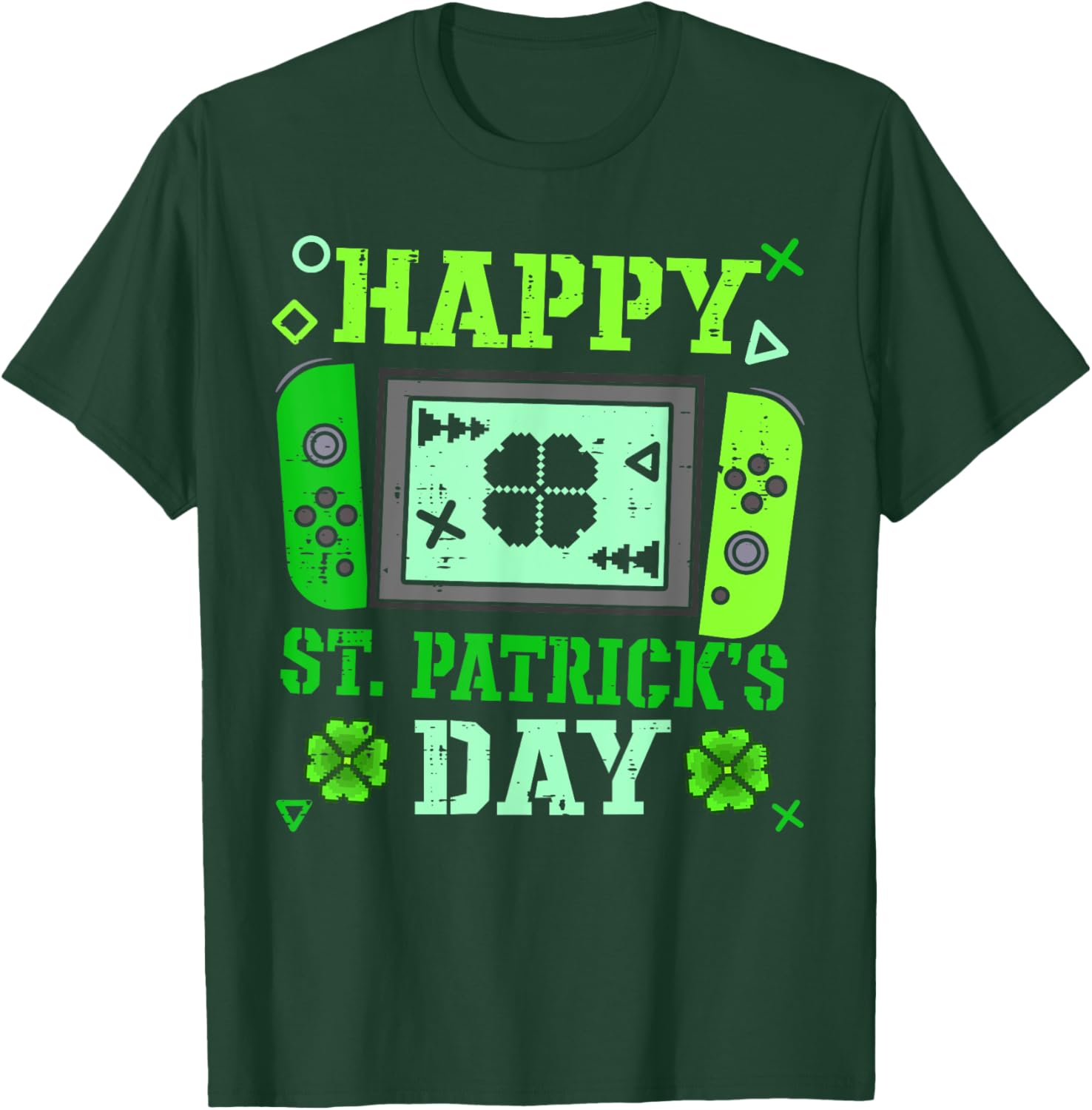 Happy St Patrick's Day Lucky Gamer T-Shirt for Boys and Men - 7