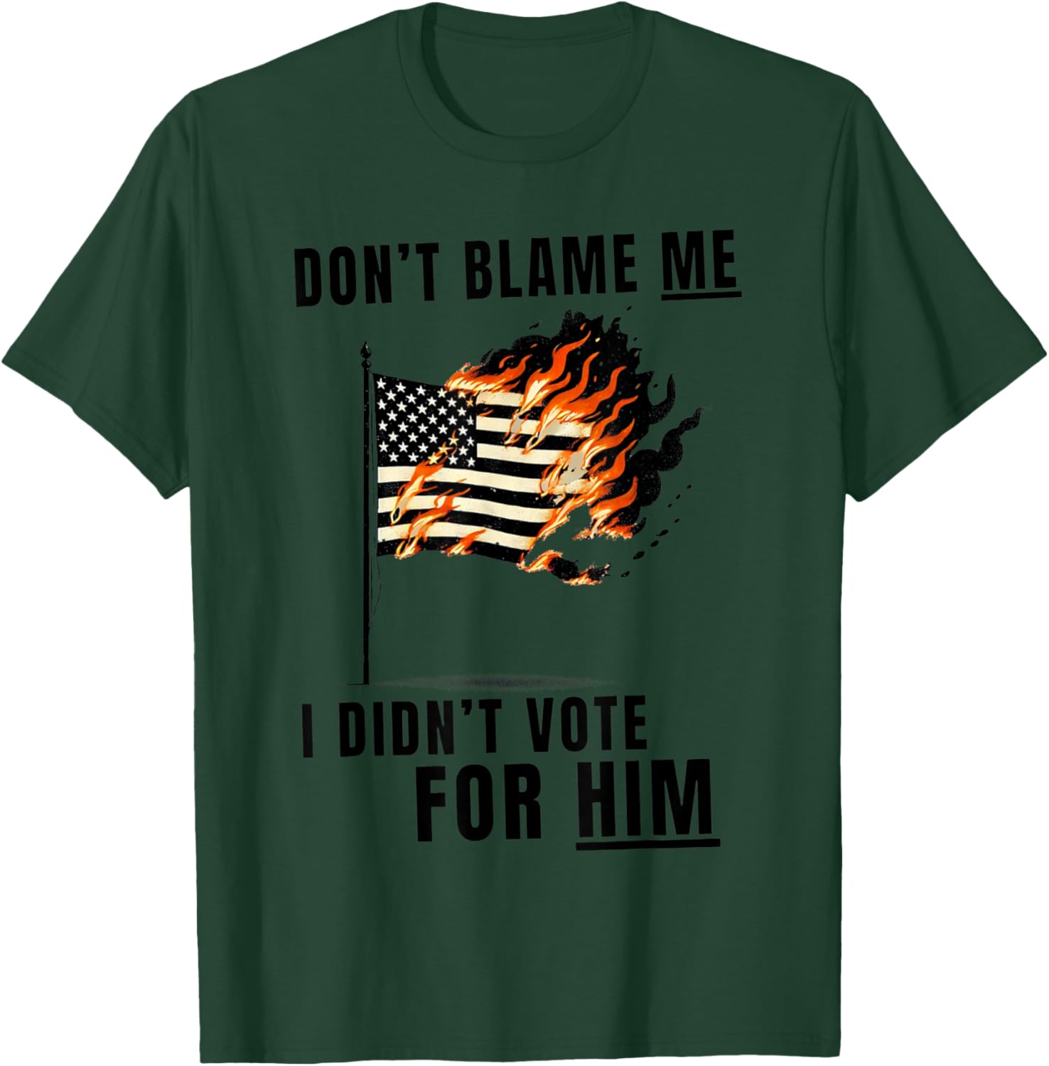 Funny Don't Blame Me I Didn't Vote For Him T-Shirt for Casual Wear - 6