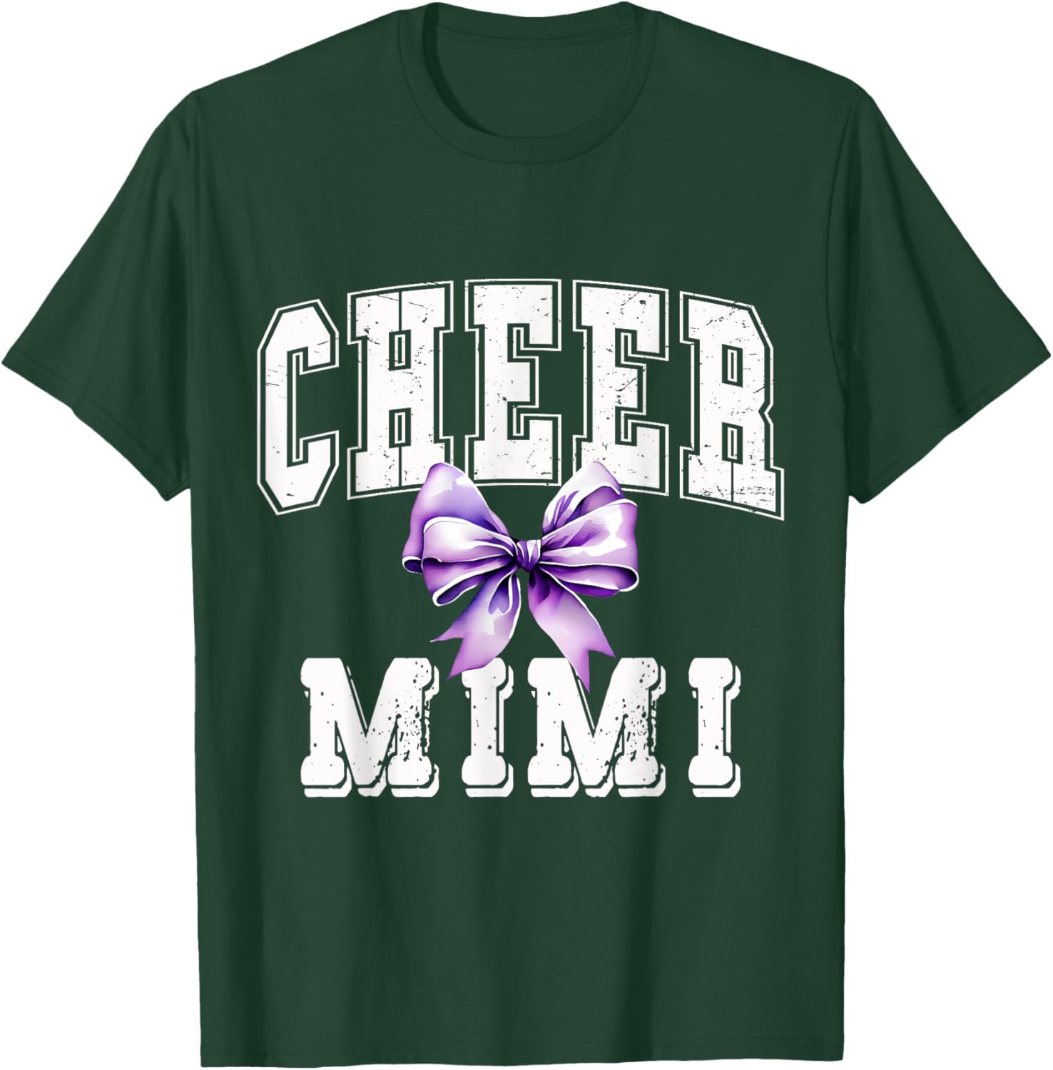 Cheer MIMI Coquette Purple Bow Cheerleader T-Shirt for Stylish Fans - 7