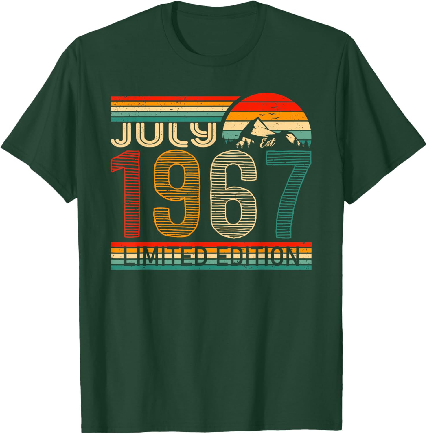 Vintage July 1967 Classic Birthday T-Shirt for Unique Celebrations - 1
