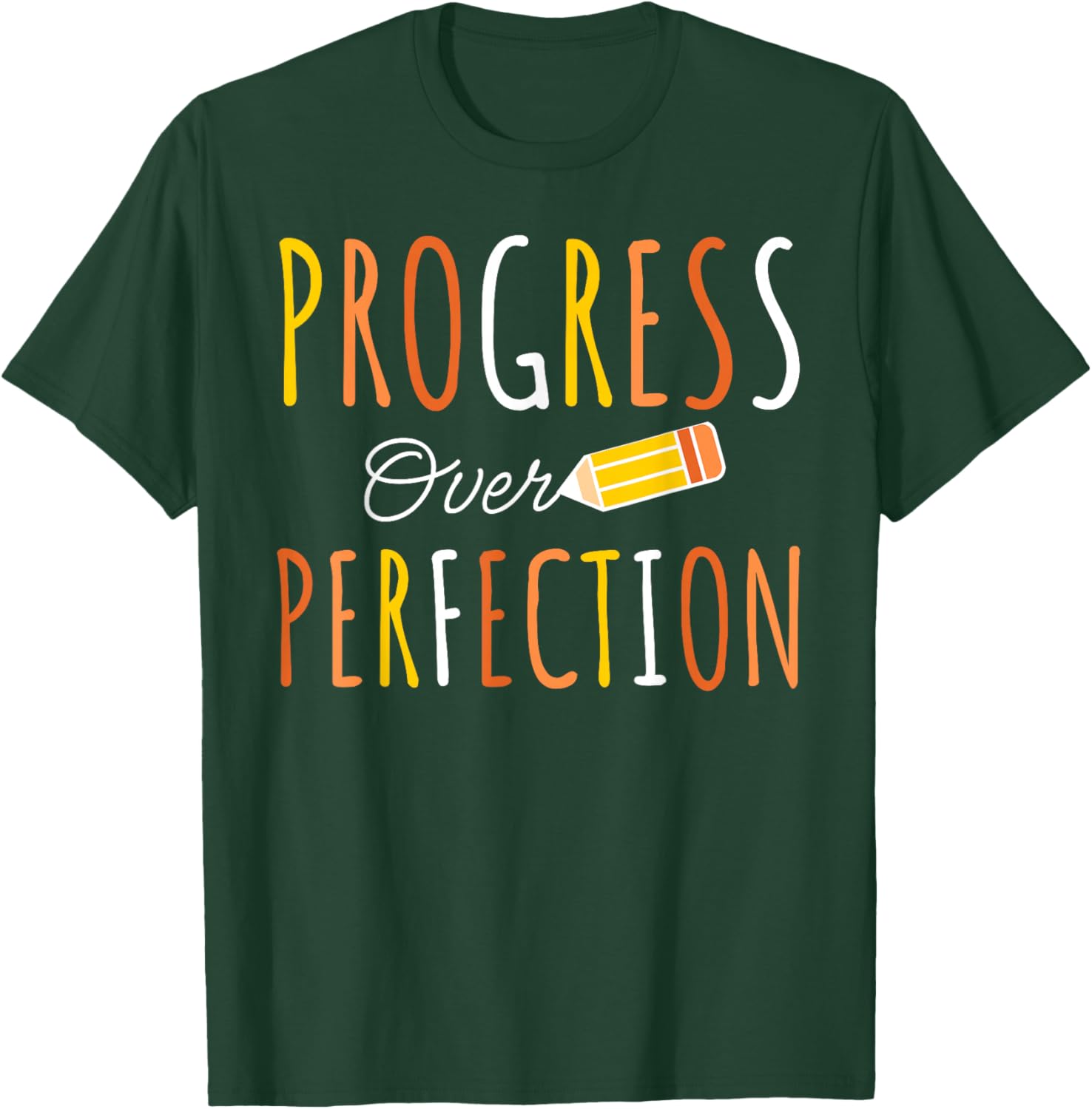 Progress Over Perfection Teacher Back-to-School T-Shirt for Educators - 5