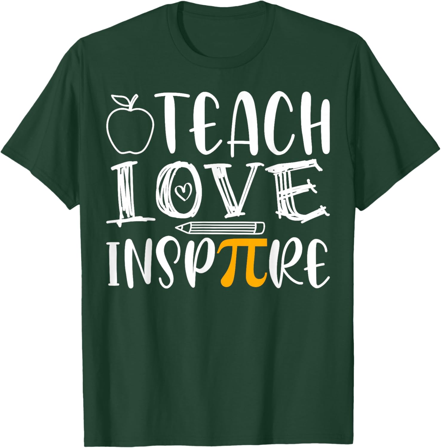 Teach Love Inspire Pi Day Math Teacher T-Shirt for Mathematicians - 13