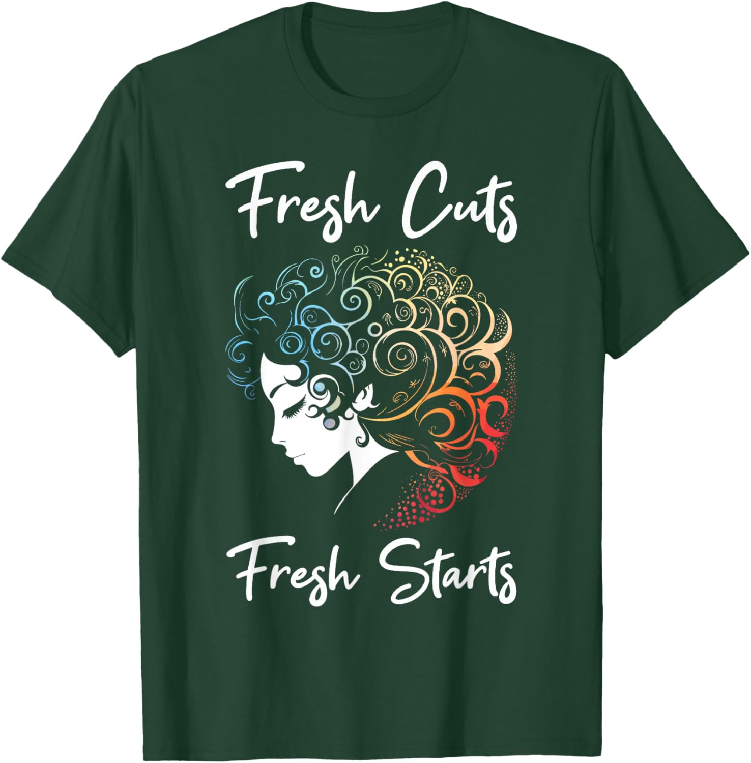 Stylish Hair Stylist Fresh Cuts T-Shirt for Barbers and Salon Professionals - 8