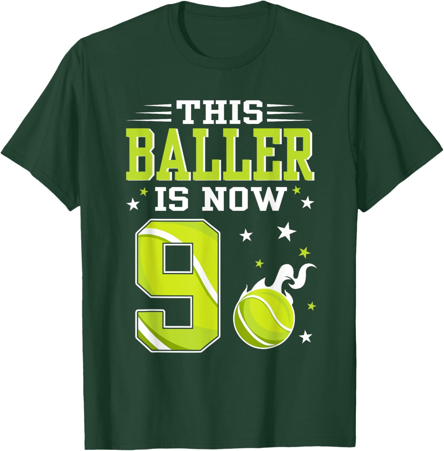 9 Year Old Birthday Tennis Themed T-Shirt for Kids – Perfect Gift! - 5