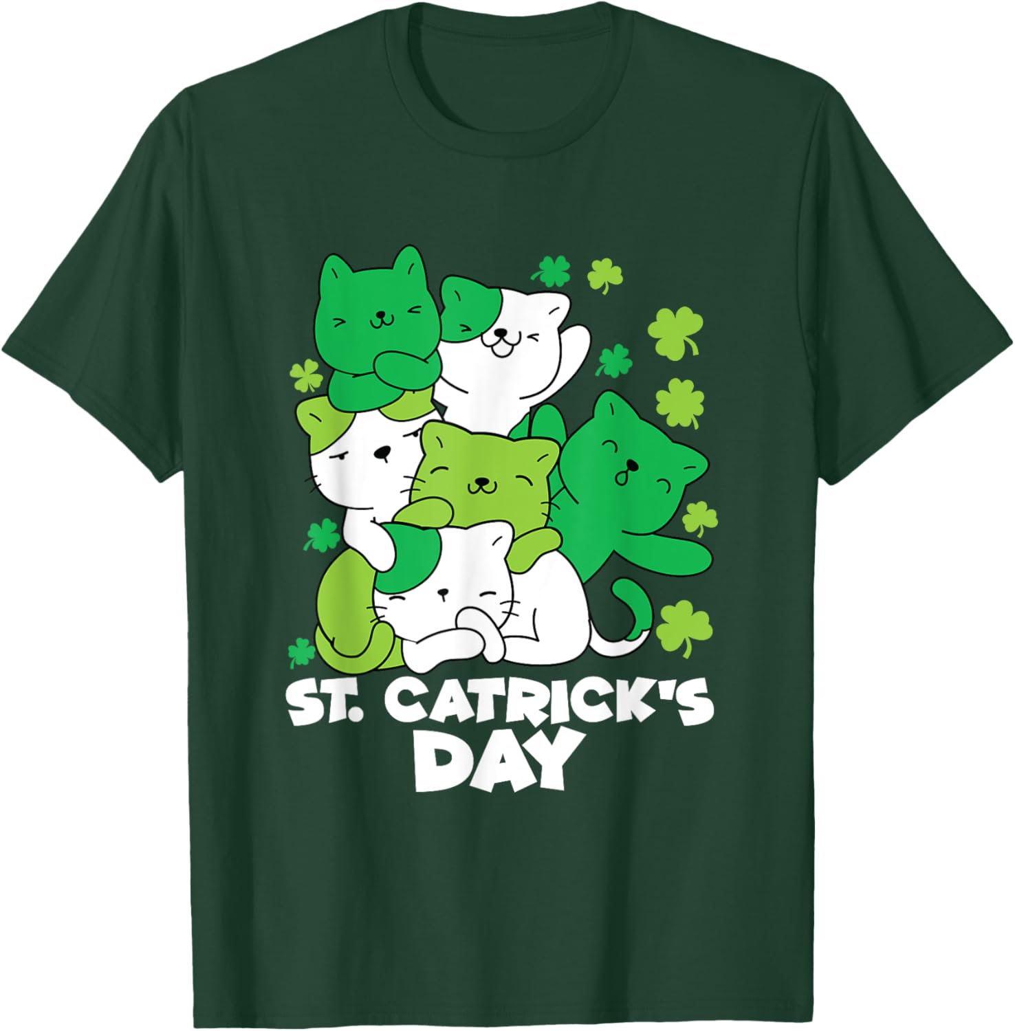 Cute Cat St. Patrick's Day Leprechaun T-Shirt for Festive Fun - 24