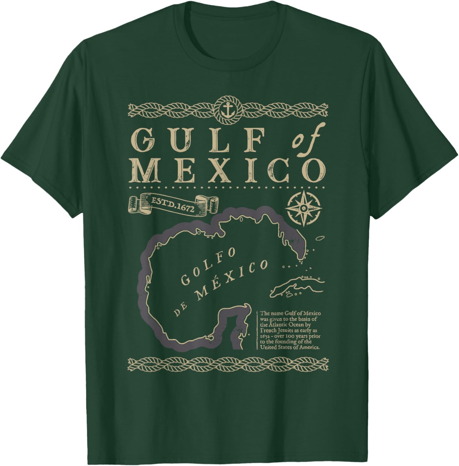 Vintage Gulf of Mexico T-Shirt Since 1672 for Beach Lovers - 17