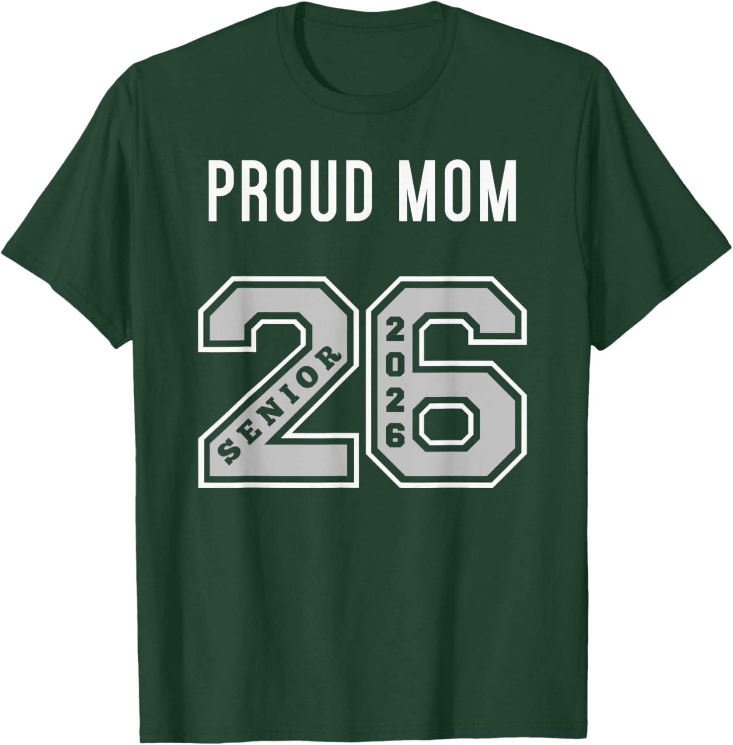 Proud Mom of 2026 Senior T-Shirt - Class of 26 Jersey for Moms - 4