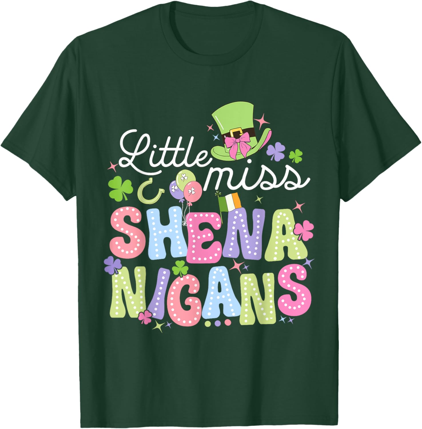 Little Miss Shenanigans St Patricks Day Toddler Irish T-Shirt for Girls - 11