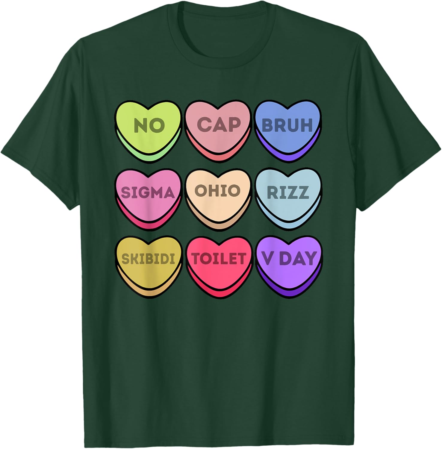 Rizz Valentines Candy Heart T-Shirt for Boys Fun Sigma Style No Cap - 19