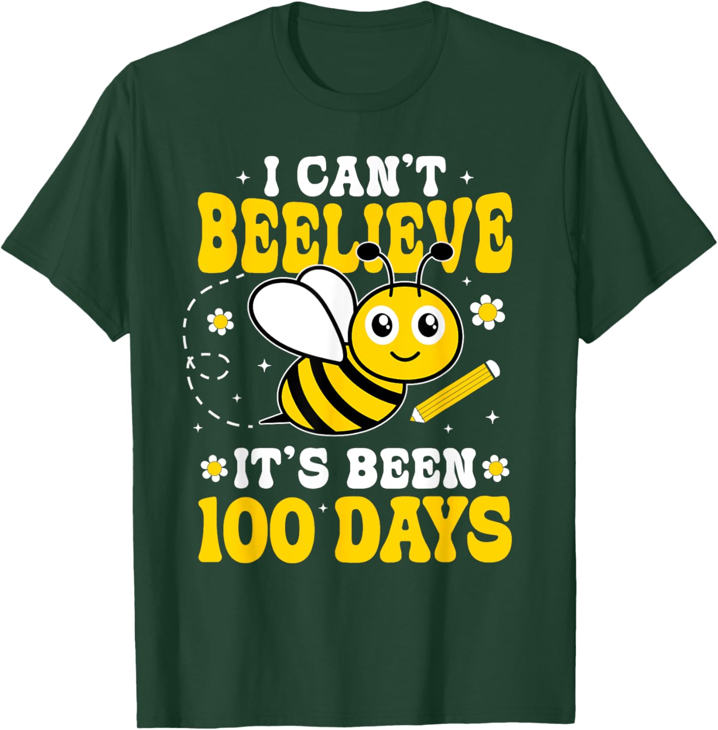 Cute Bee 100 Days of School T-Shirt for Kids Fun School Celebration - 19