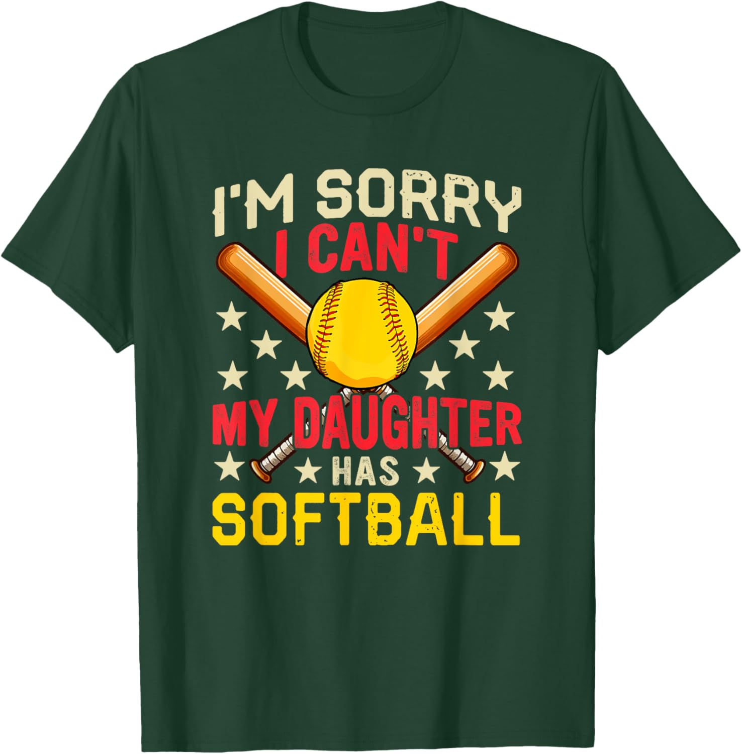 Funny Softball Player Costume Family T-Shirt for Daughters and Fans - 17