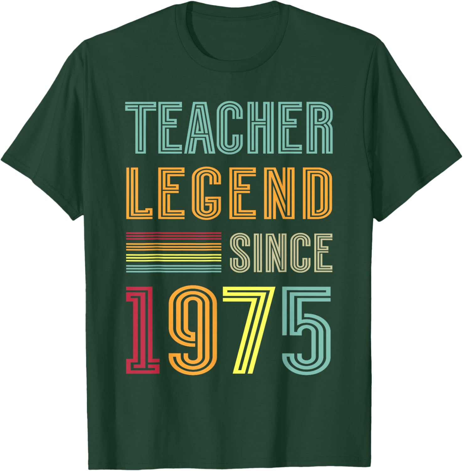 50th Birthday Teacher T-Shirt 1975 Teaching Legend 50 Years School Pride - 1