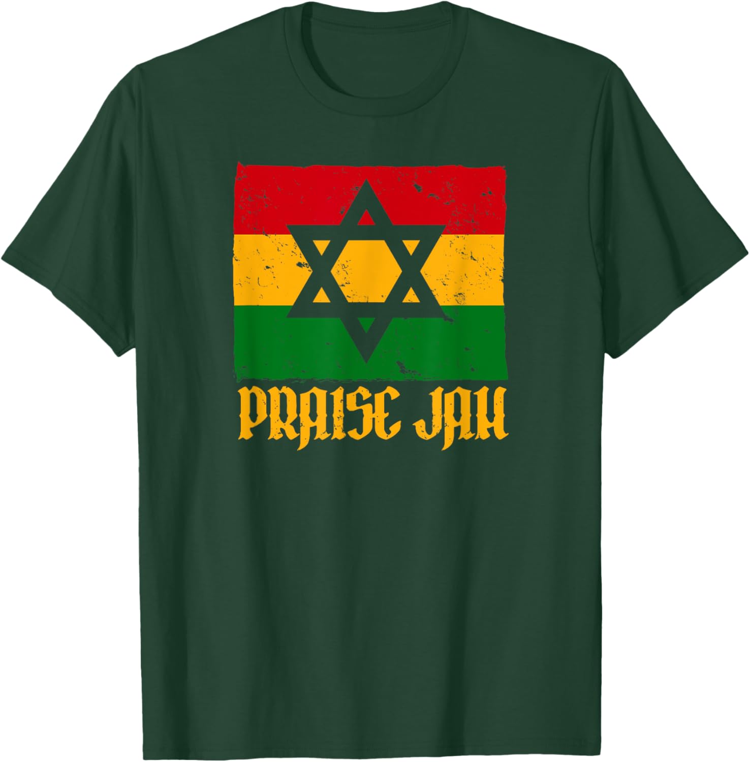 PRAISE JAH Roots Reggae T-Shirt for Men and Women - Rastafarian Style - 1