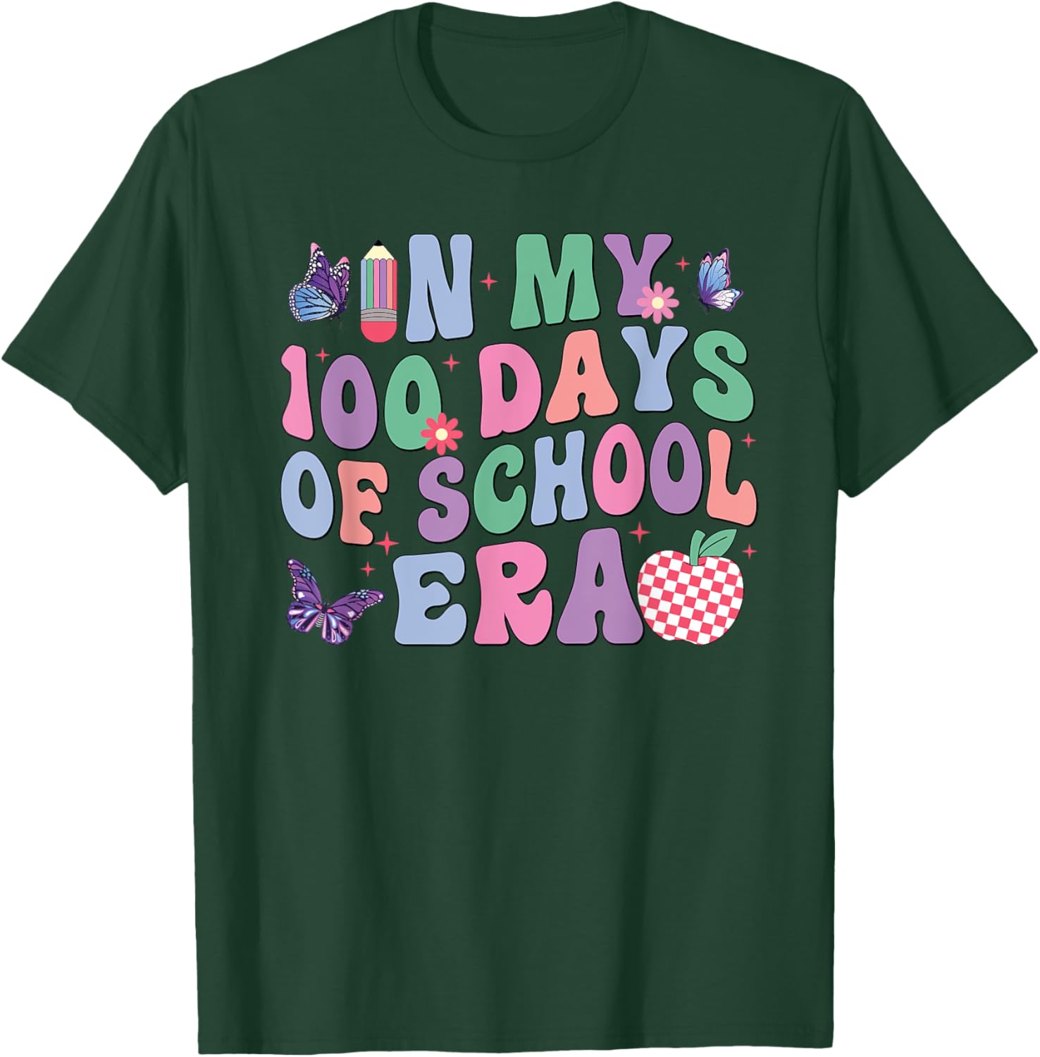 Groovy 100th Day of School Kids T-Shirt for Fun School Celebrations - 17