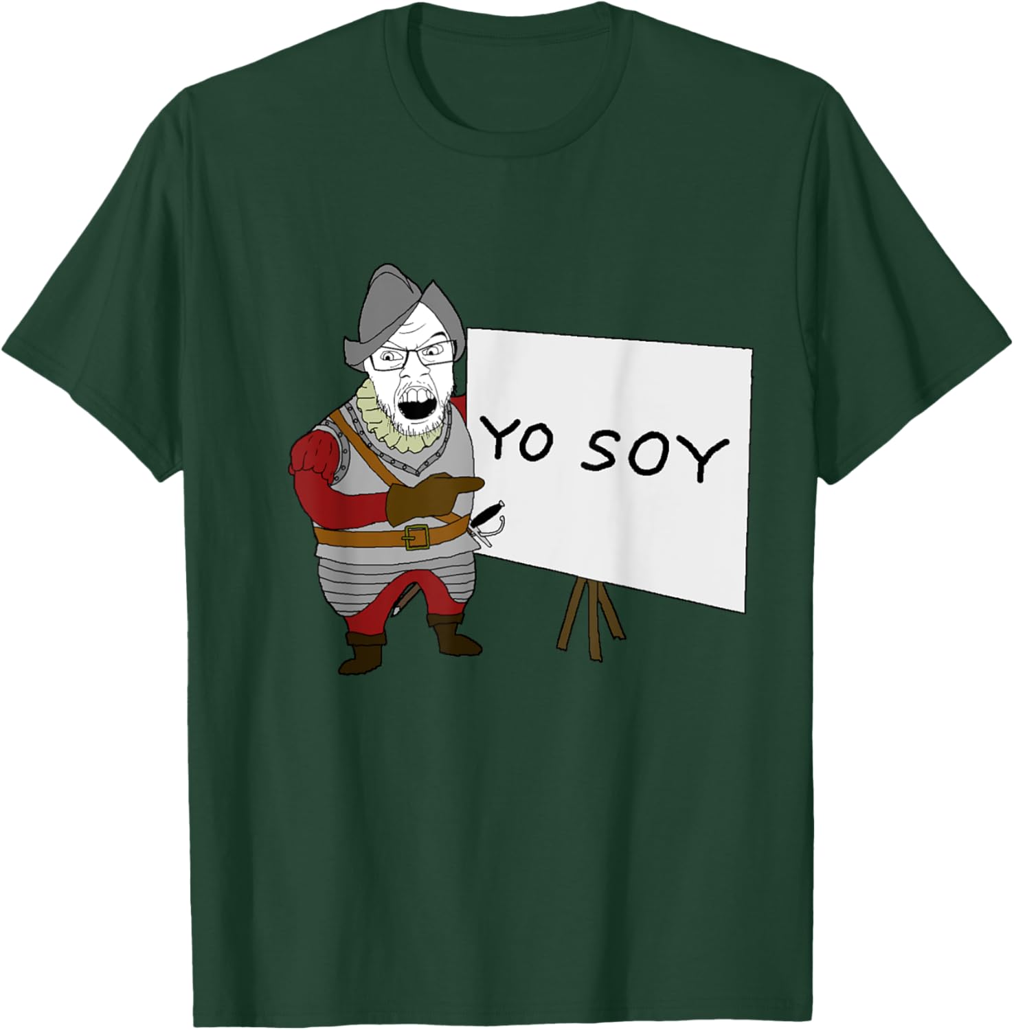 Soyjak Conquistador Wojak Soyboy T-Shirt for Spanish Teachers - 9