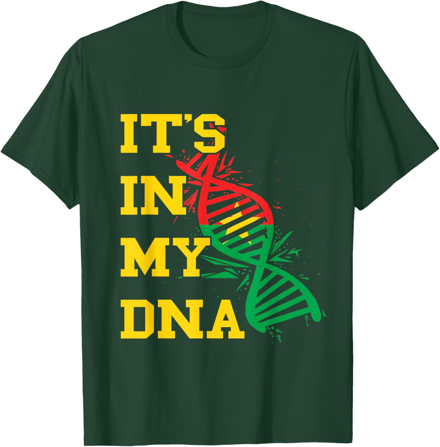 Burkina Faso Flag DNA Pride T-Shirt for Proud Burkina Fasoans - 16