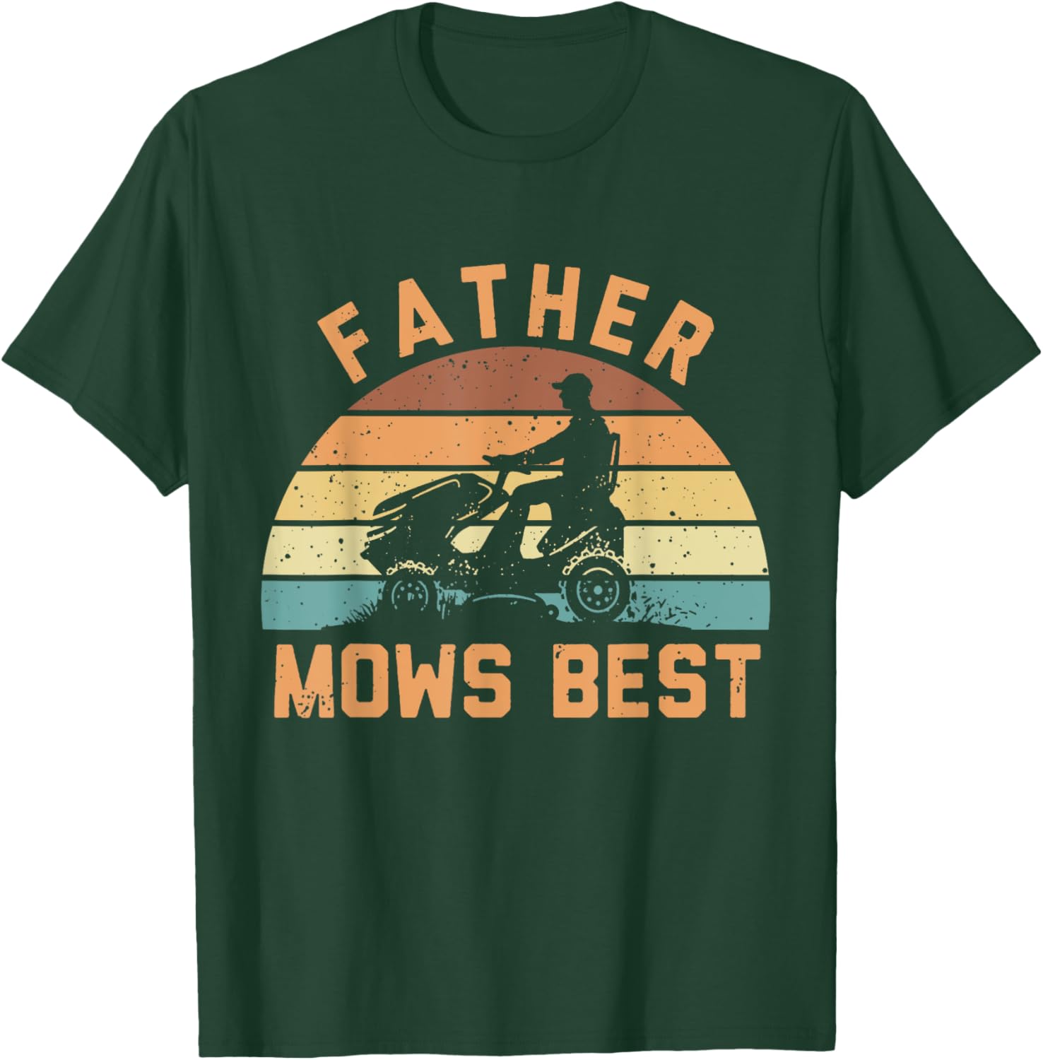 Father Mows Best Funny Retro Dad T-Shirt for Mowing Enthusiasts - 17
