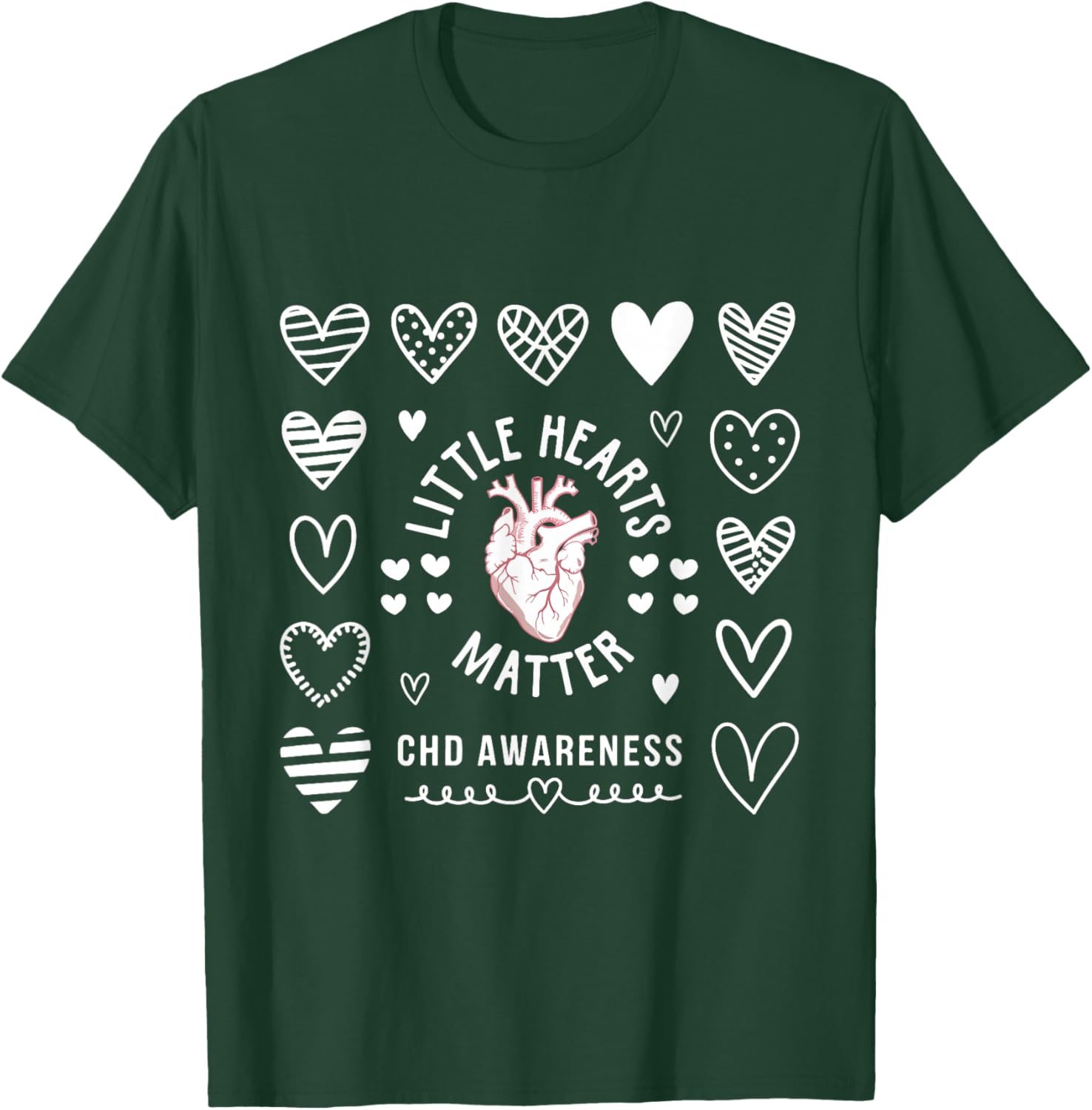 Heart Anatomy Valentine CHD Awareness T-Shirt for Heart Health Support - 27
