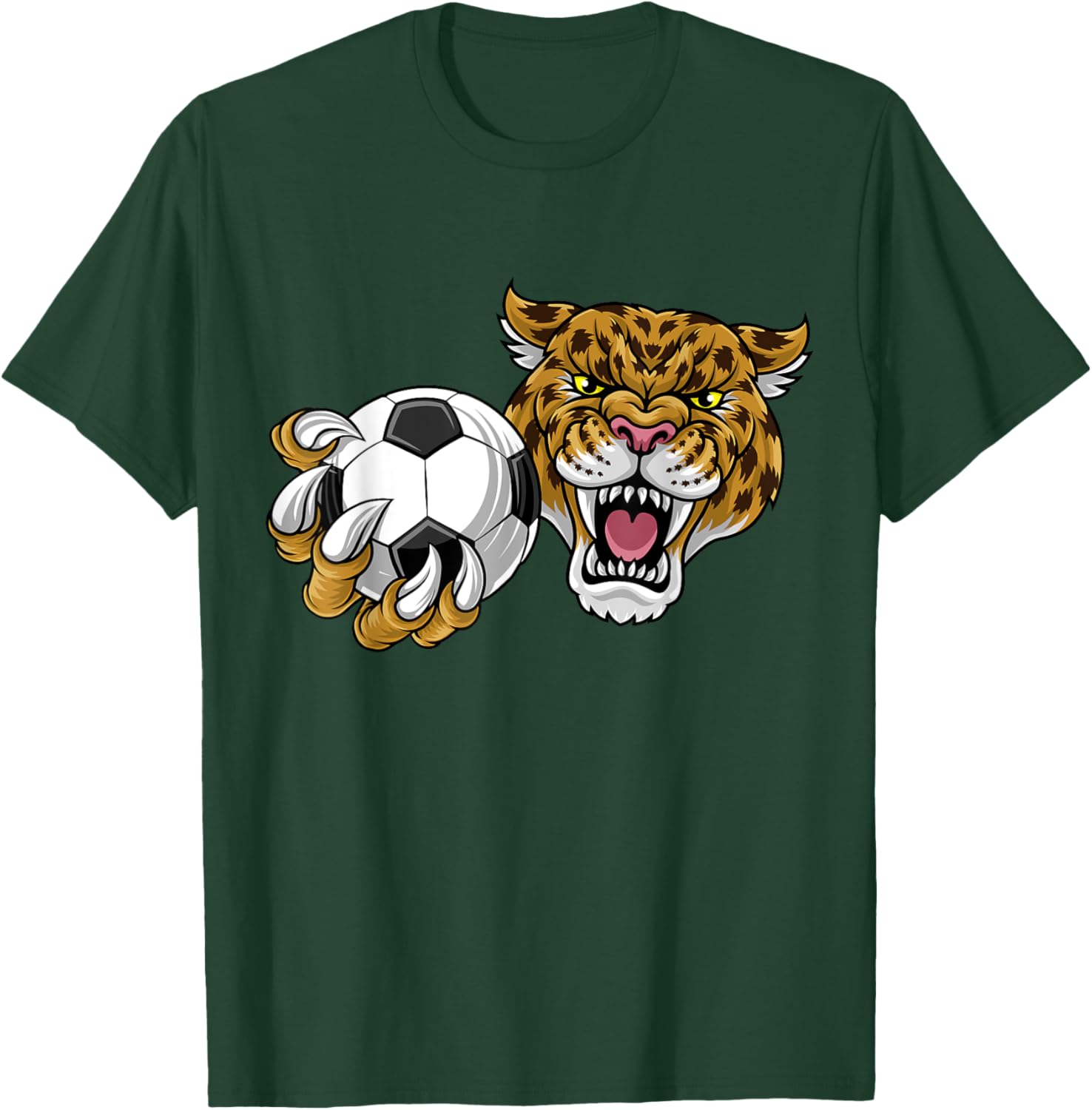 Jaguar Leopard Cheetah Soccer Ball Cartoon Character T-Shirt for Kids - 6