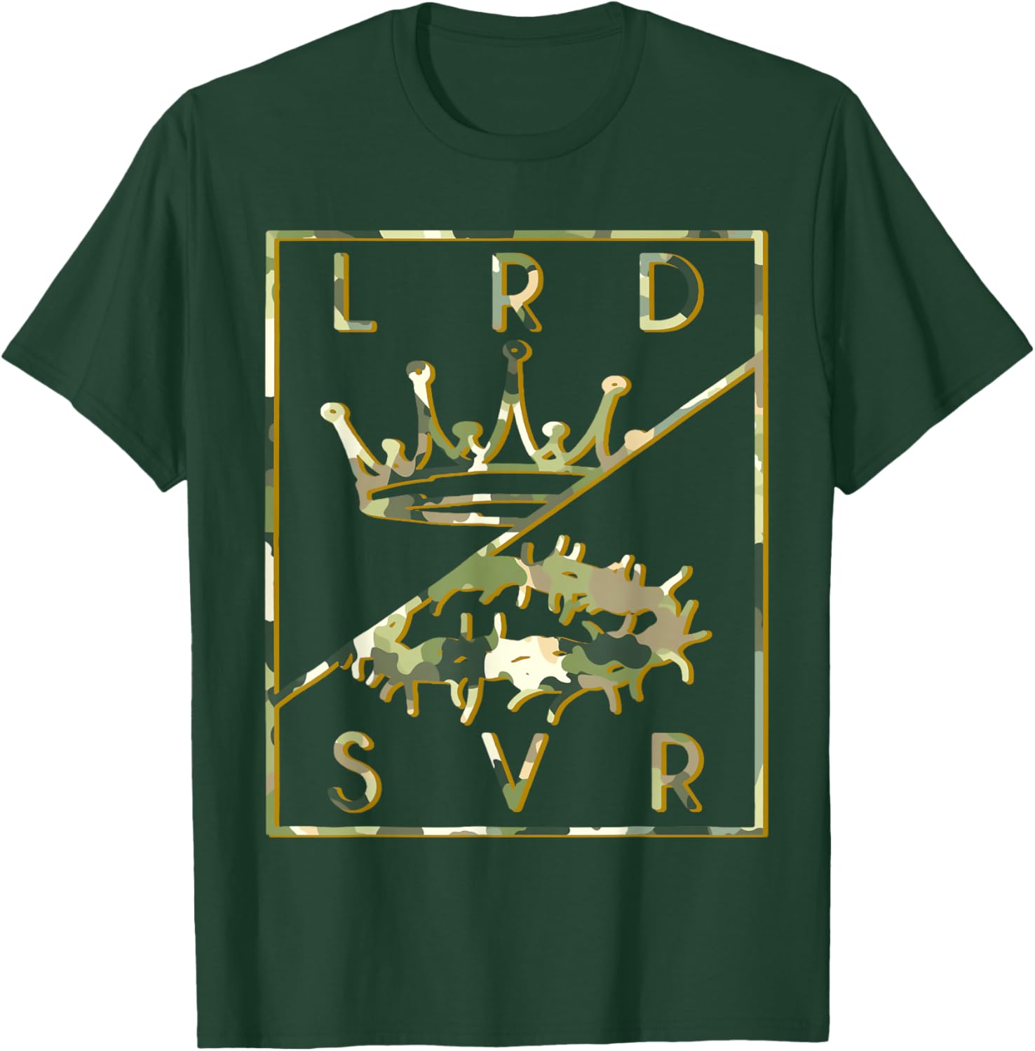 Camo Jesus Crown T-Shirt - Christian King Lord & Savior Apparel - 20