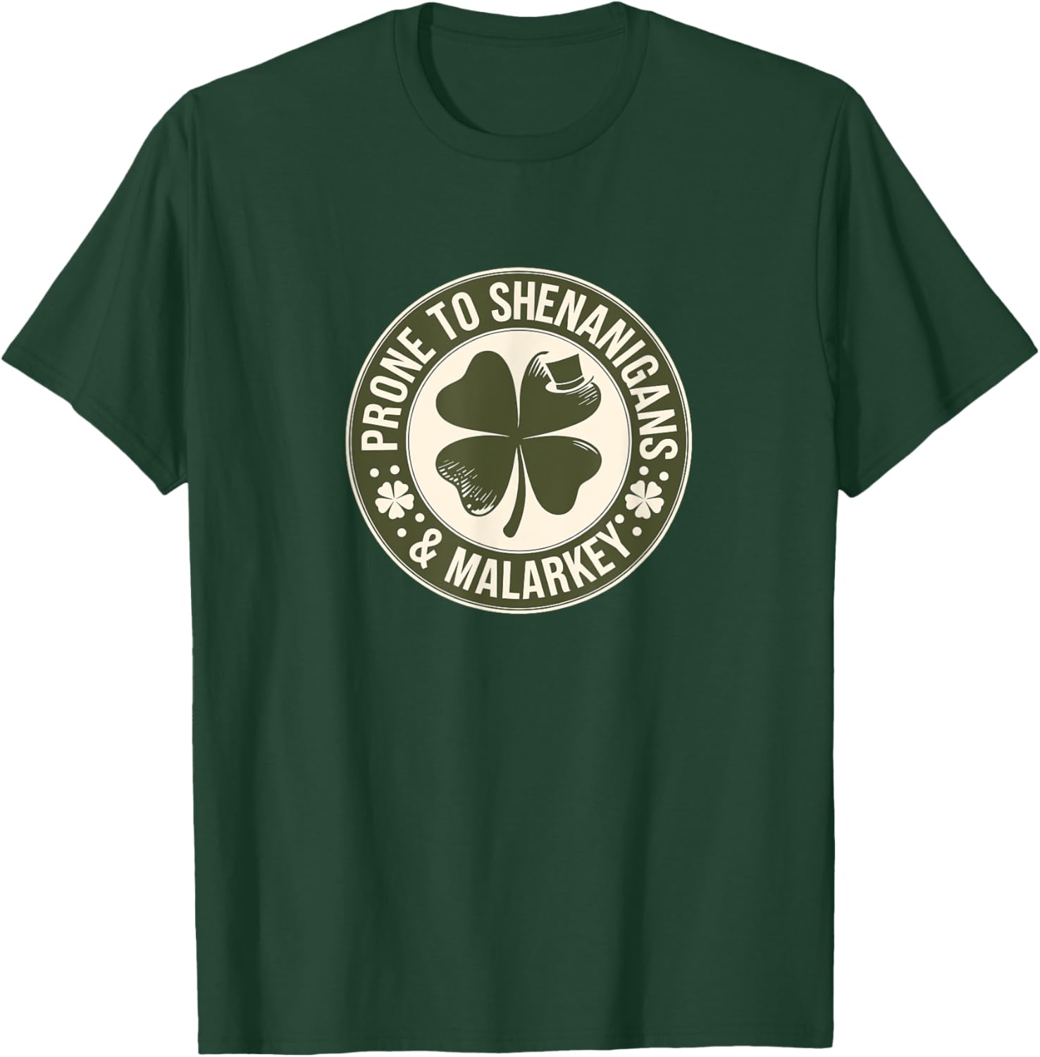 Prone to Shenanigans St Patrick's Day Clover T-Shirt for Fun Celebrations - 26