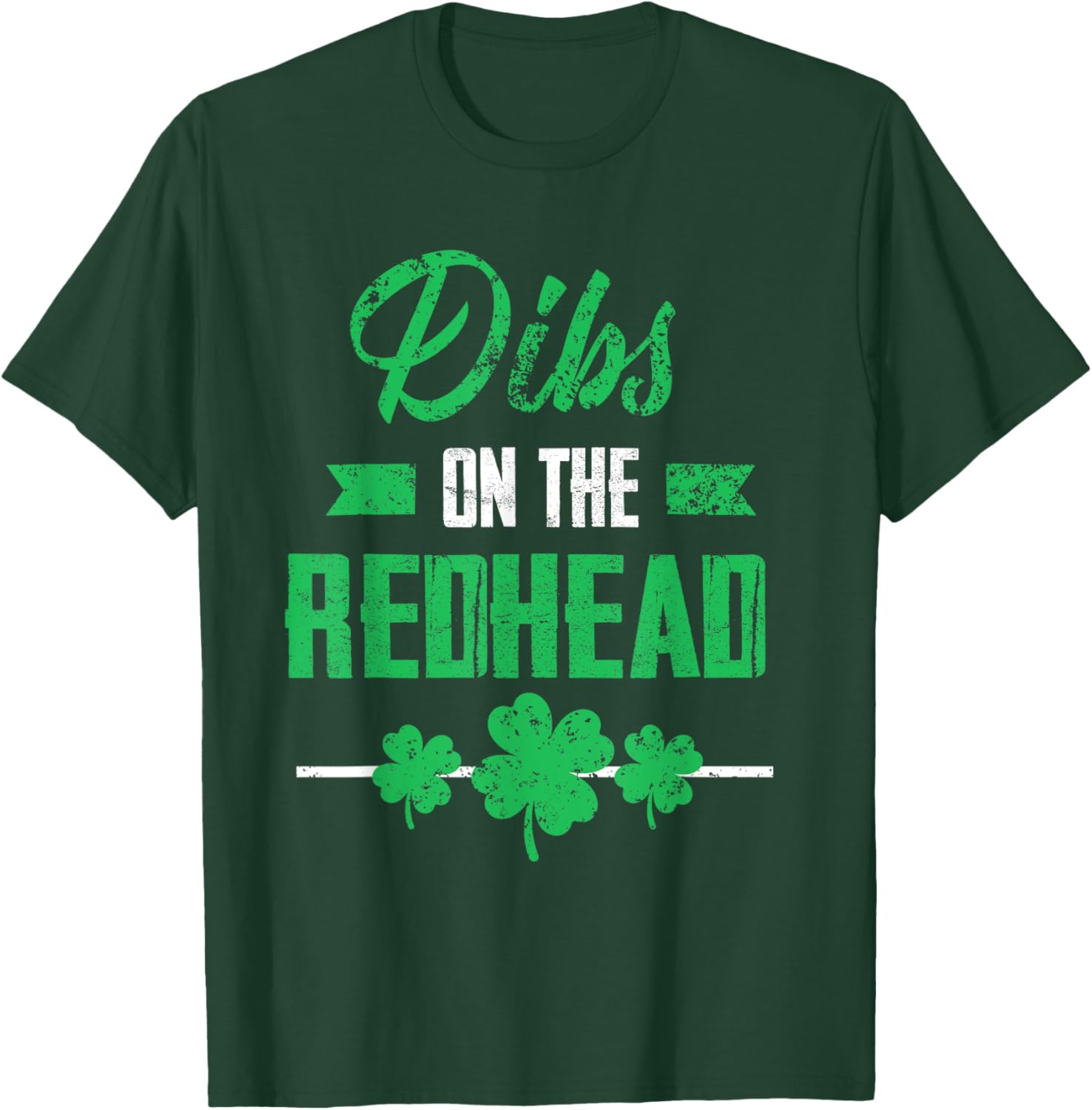 Dibs on the Redhead Shamrock Funny St Patricks Day T-Shirt for Laughs - 4