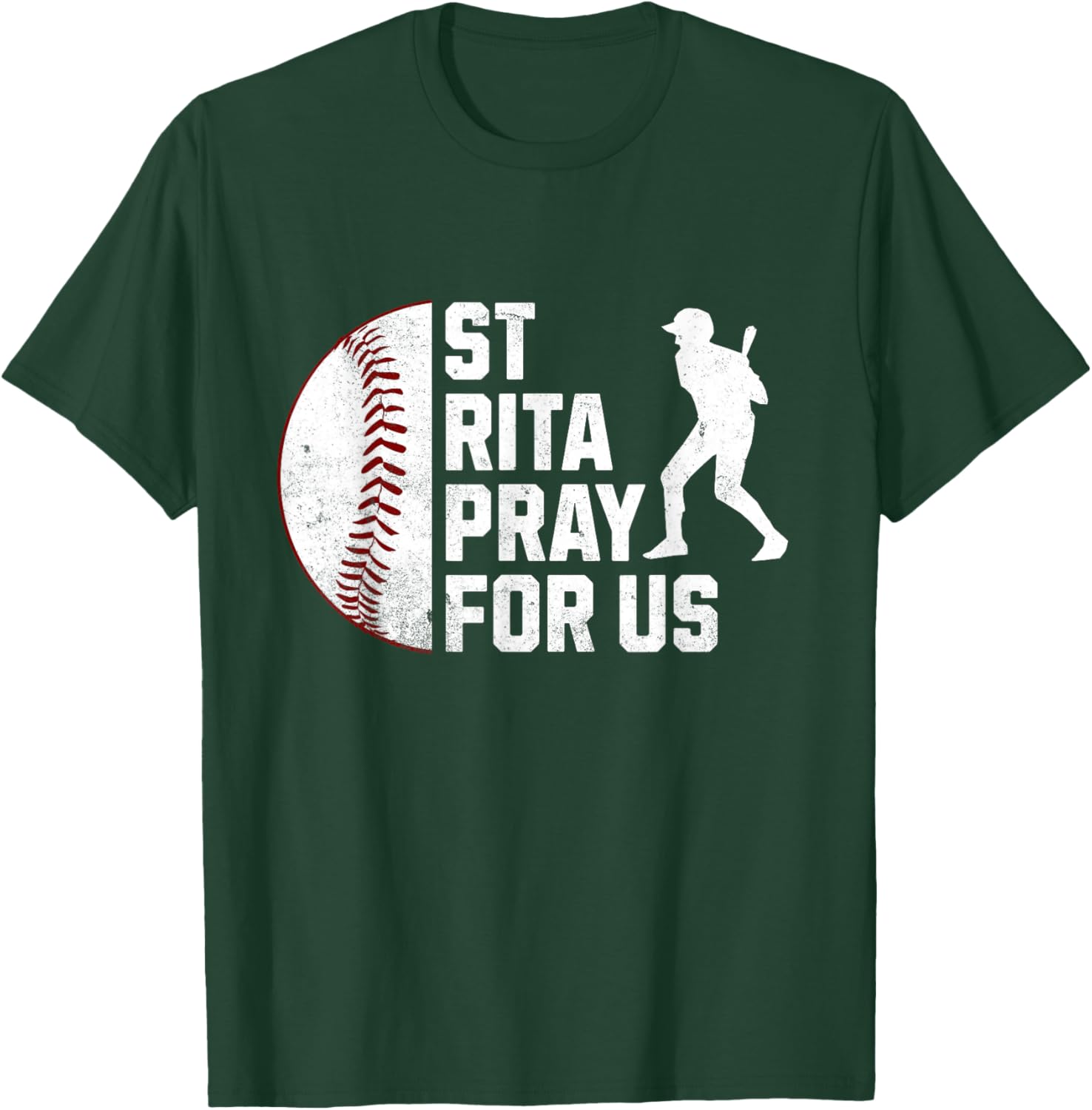 St Rita of Cascia Baseball Batter Patron Saint T-Shirt for Sports Lovers - 2