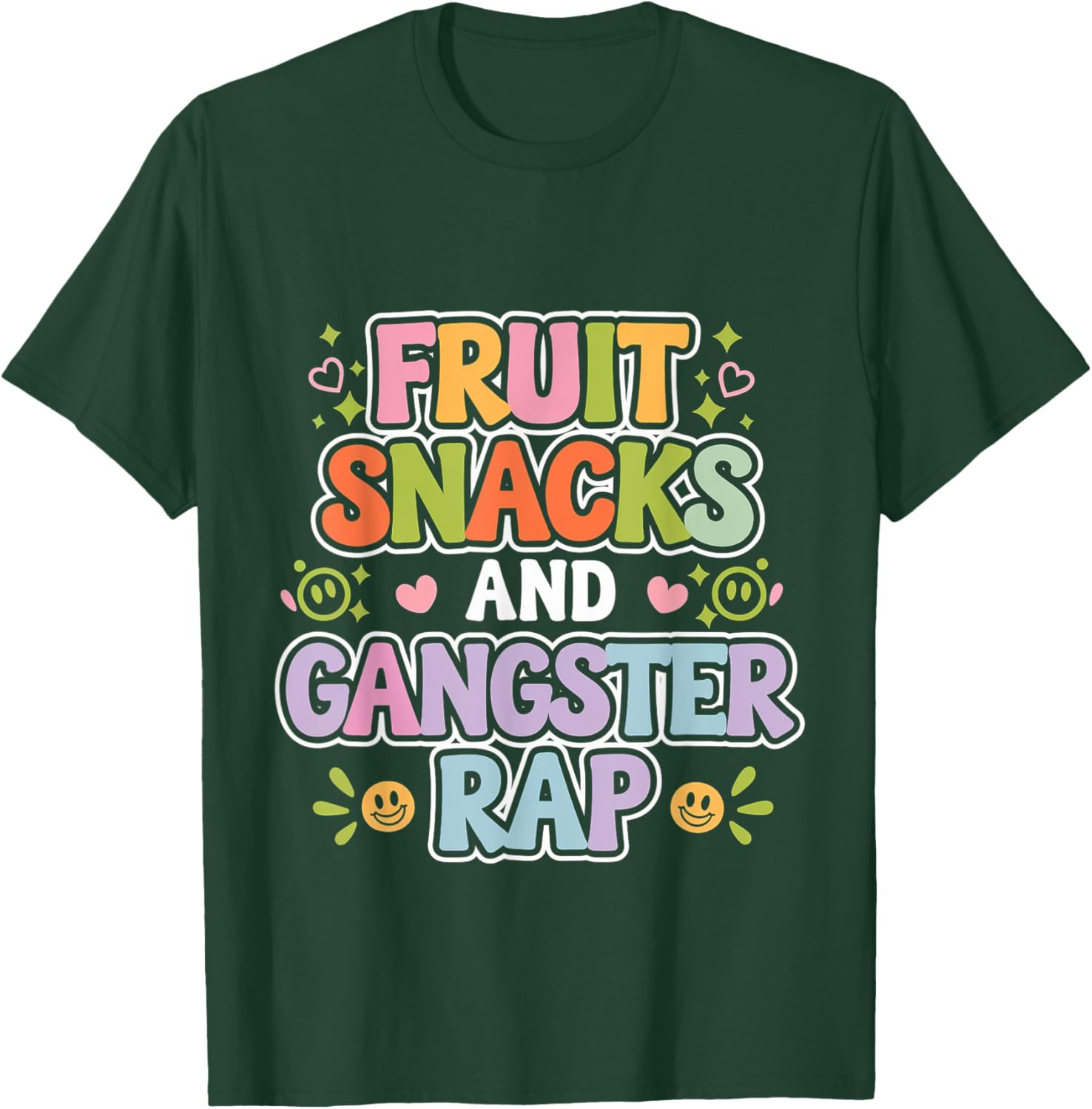 Fun Fruit Snacks and Gangster Rap Kid-Friendly Humor T-Shirt for Kids - 21