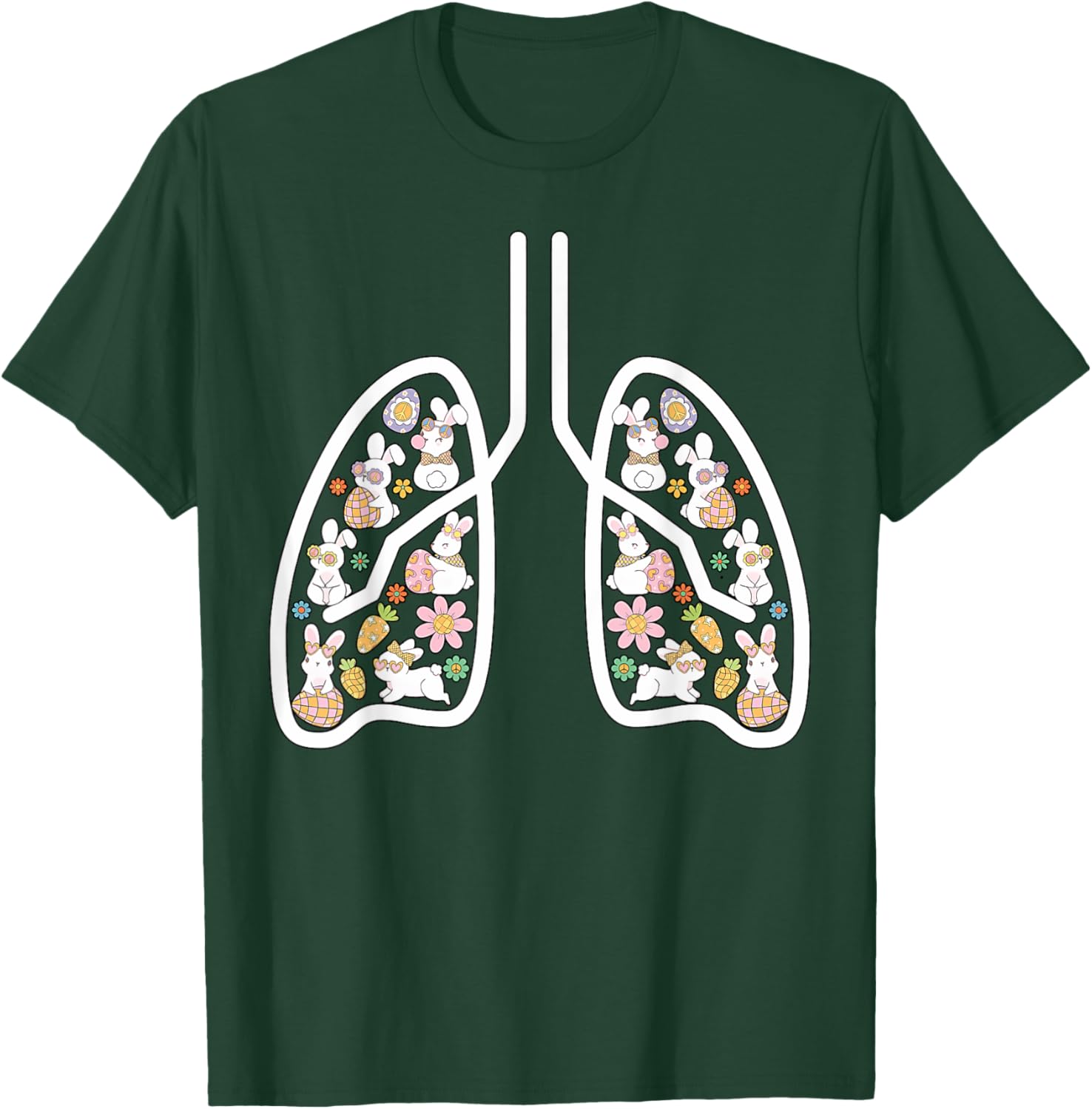 Respiratory Therapist Easter Lungs Nurse T-Shirt for Pulmonologists - 2