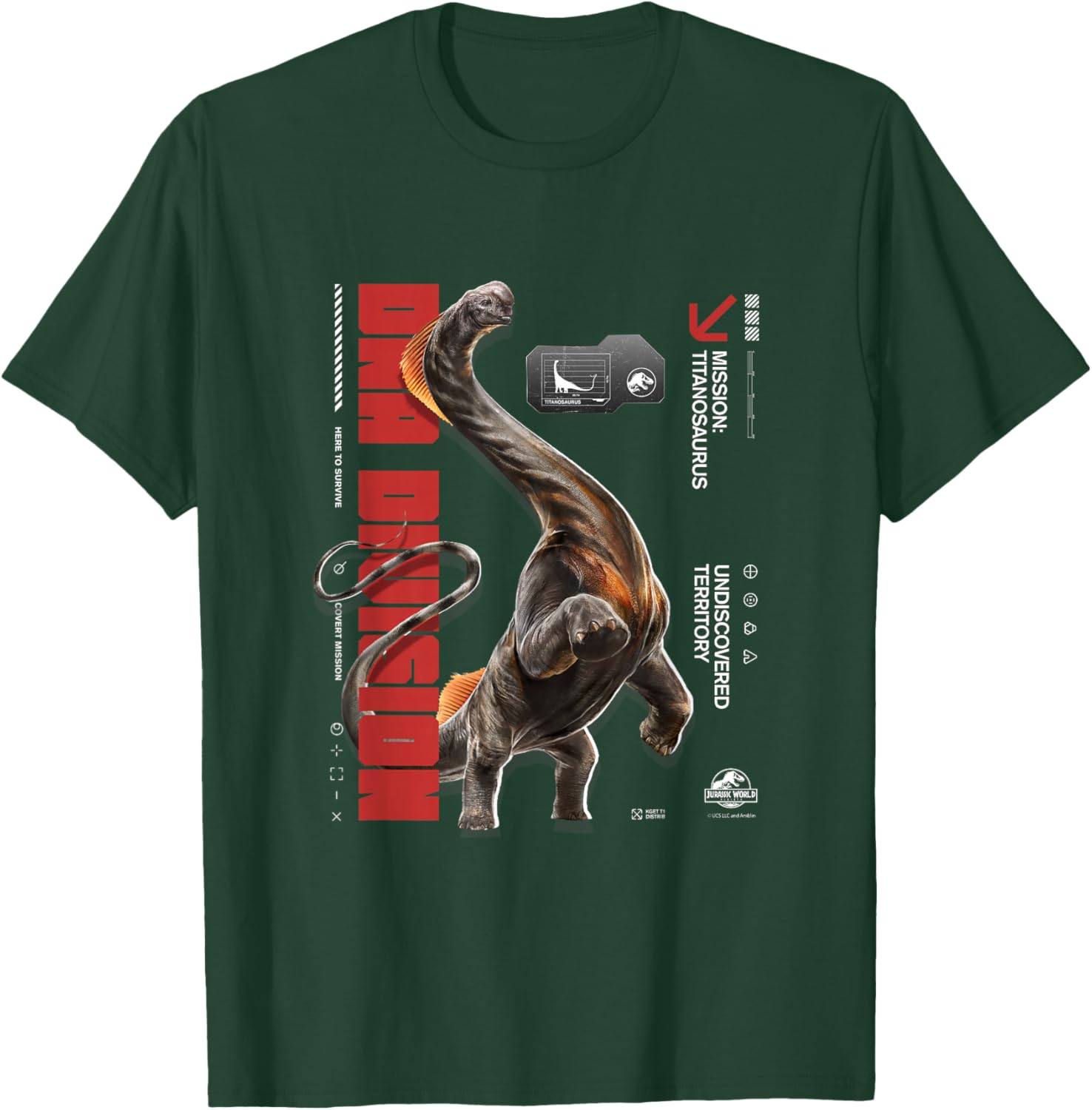 Jurassic World Rebirth Titanosaurus DNA Division T-Shirt for Dino Fans - 22