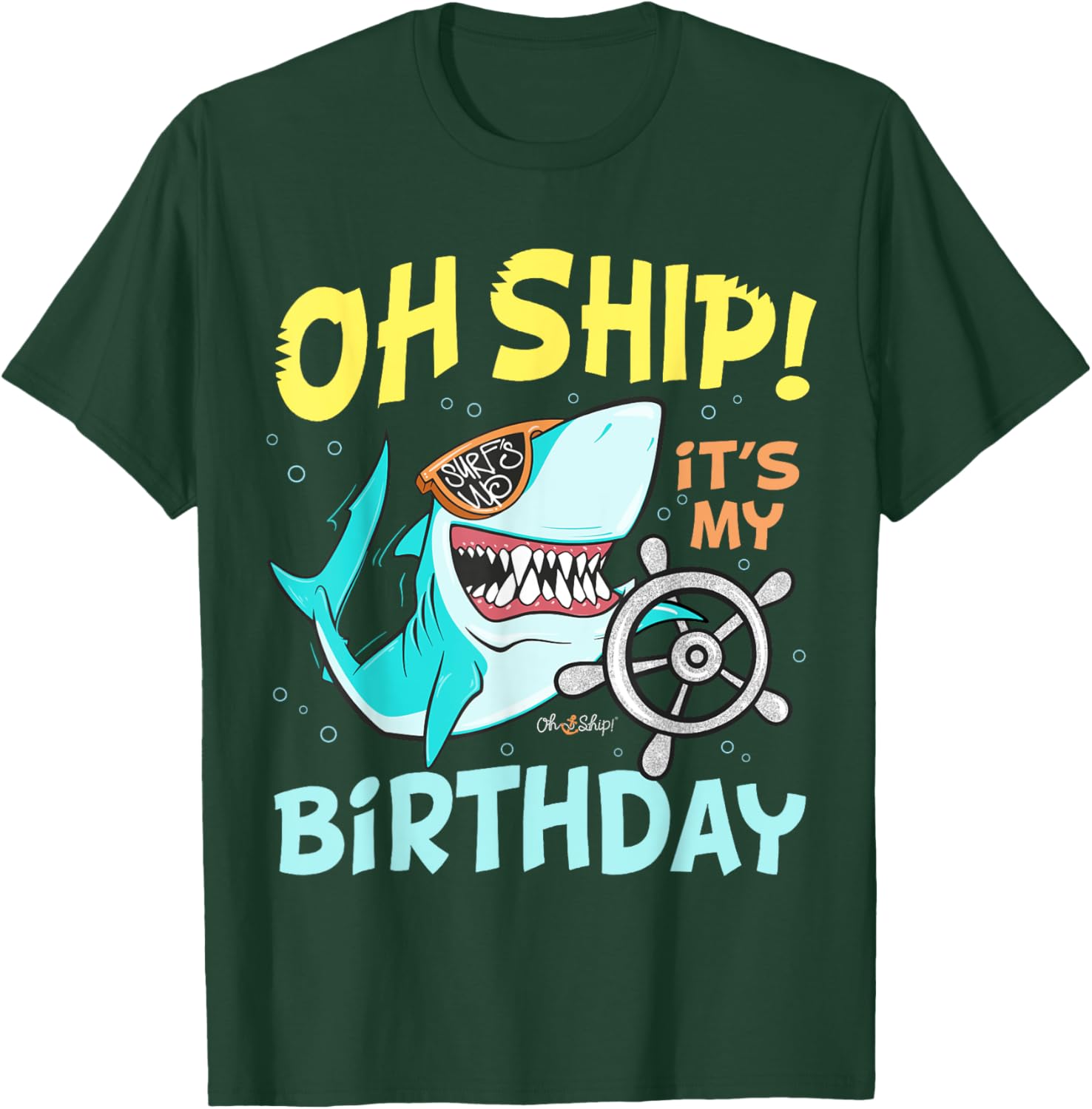 Oh Ship It's My Birthday Cruise T-Shirt Fun Celebration Apparel - 4